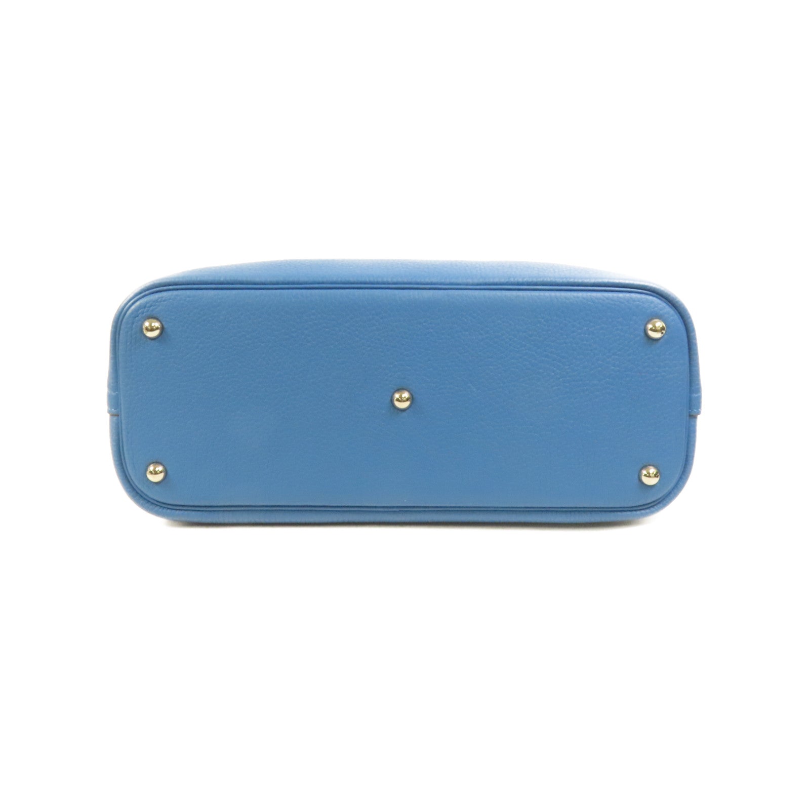 HERMES Clemence皮革Bolide 35銀扣手挽肩背兩用袋Bleu Izmir