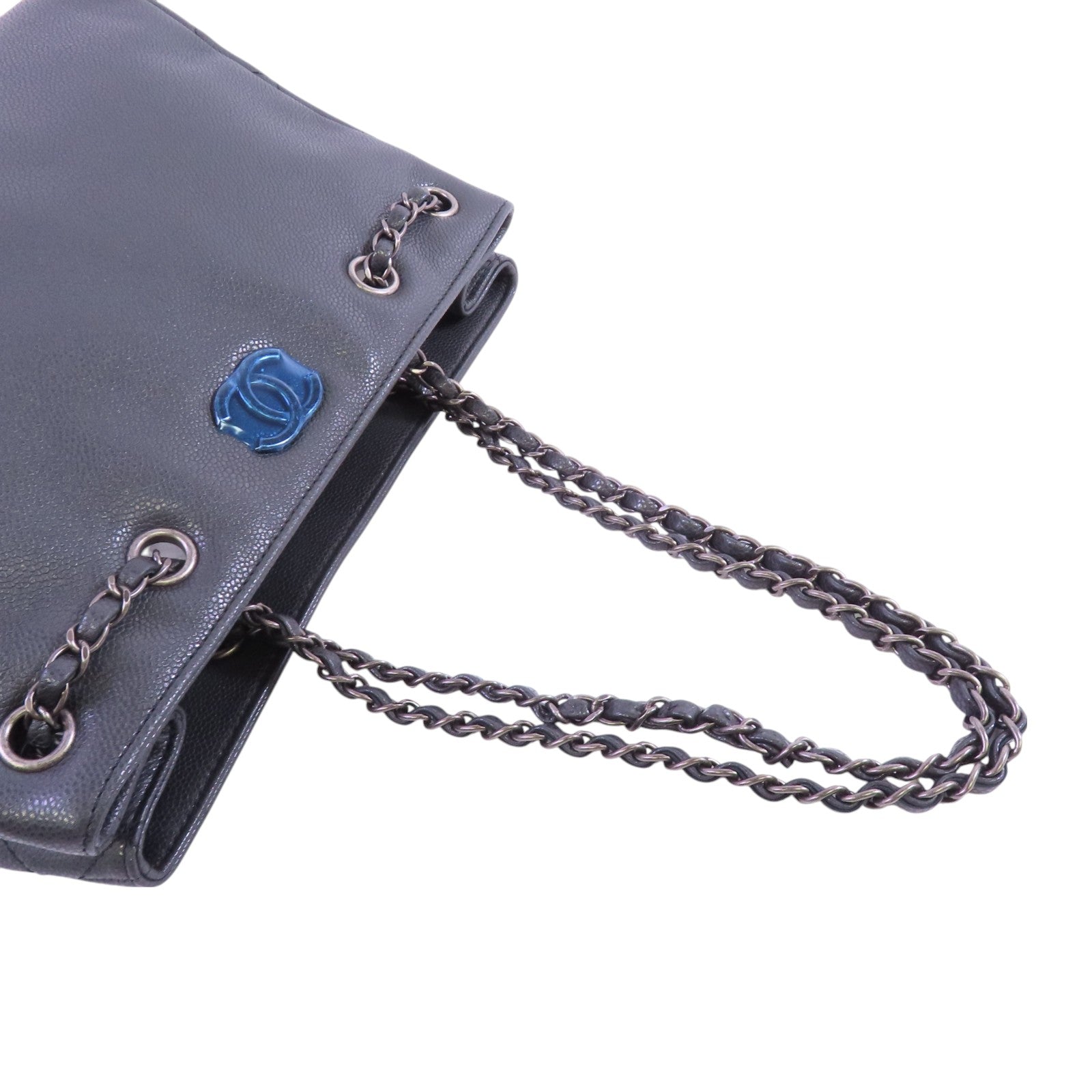 CHANEL 牛皮皮革Chain Tote Bag鏈帶肩背袋