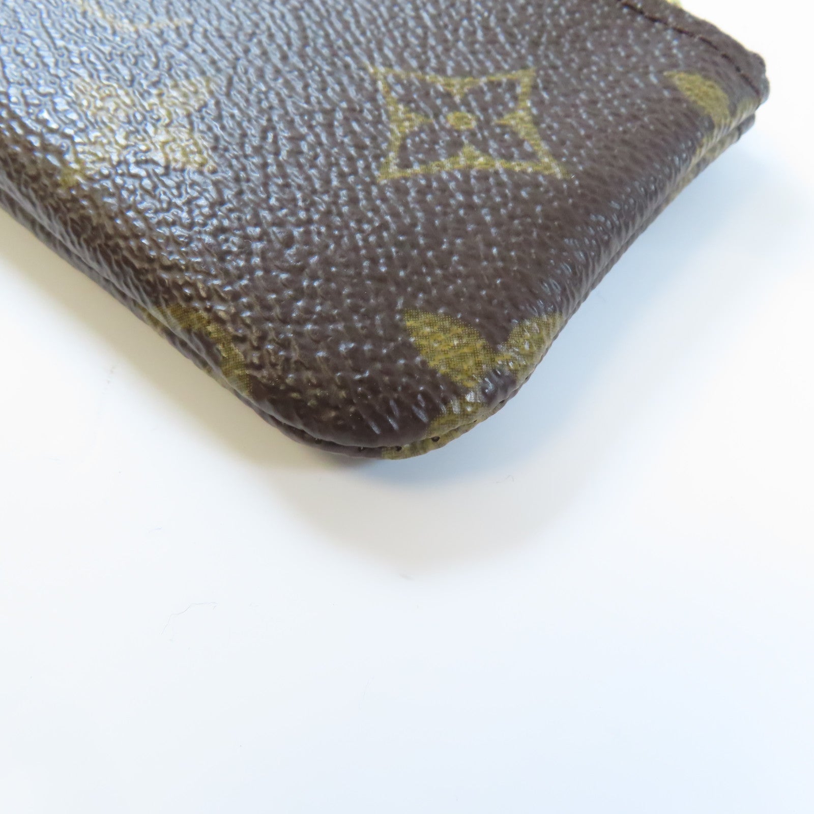 LOUIS VUITTON Monogram Coin Case金扣零錢包棕色