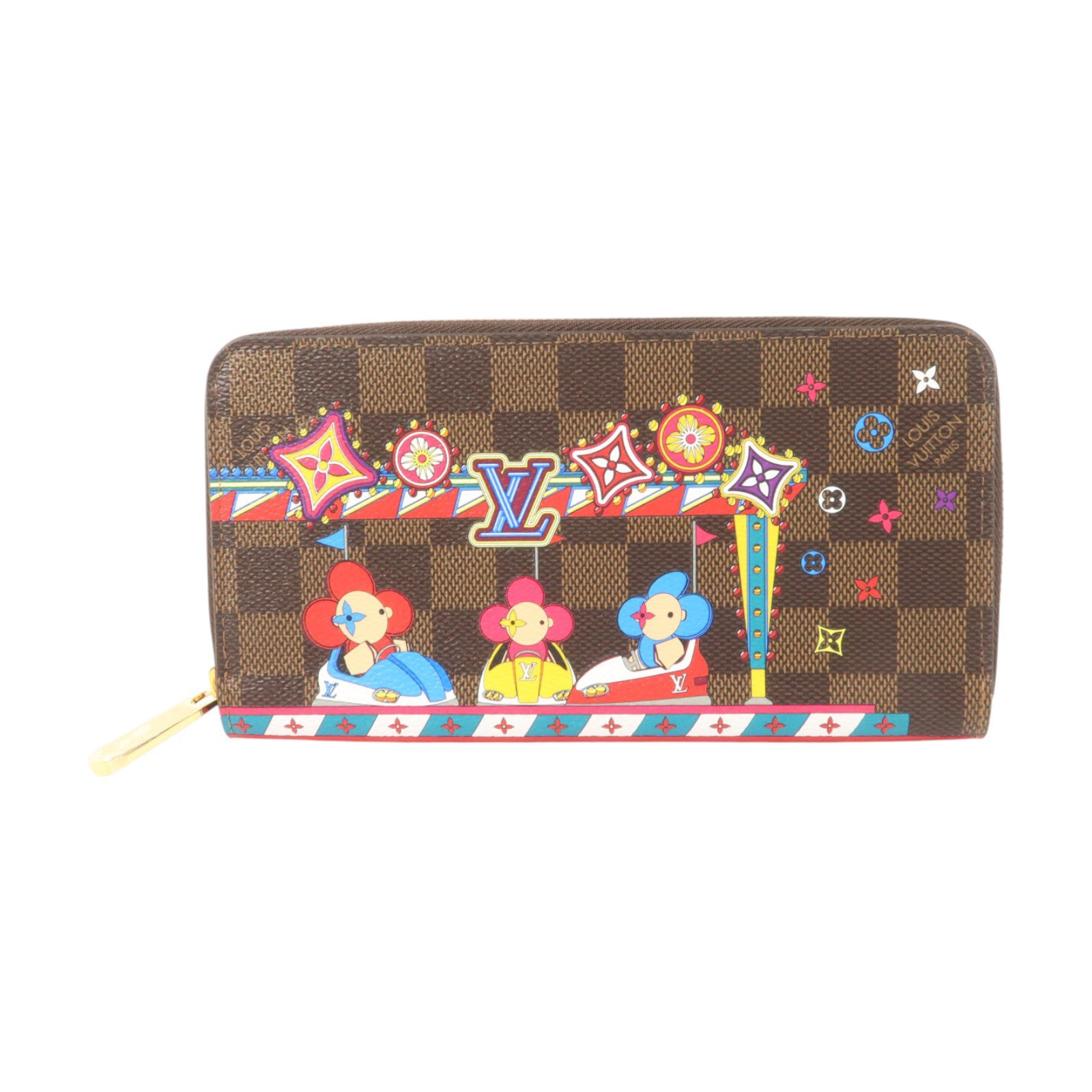 LOUIS VUITTON Damier Vivienne Bumper Cars Zippy Wallet金扣長錢包
