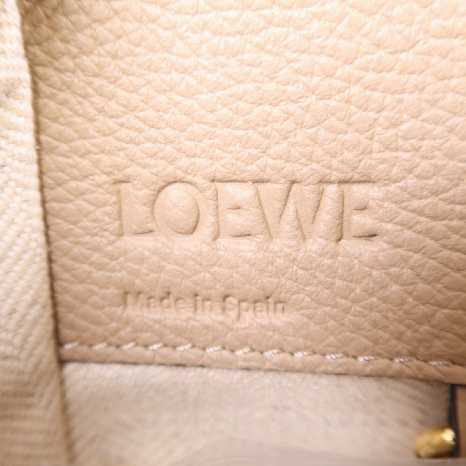 LOEWE 牛皮皮革Hammock Mini金扣手挽肩背兩用袋