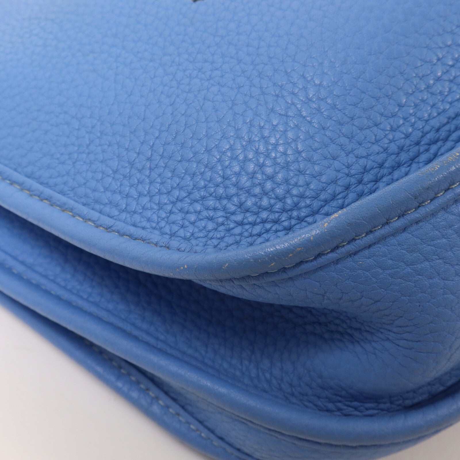 HERMES Clemence皮革Evelyne PM 肩背袋Bleu Paradis