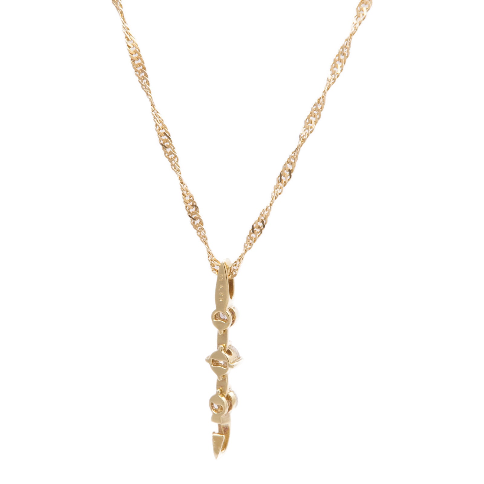 JEWELRY 【激減優惠】18K黃金Diamond Necklace鑽石項鍊