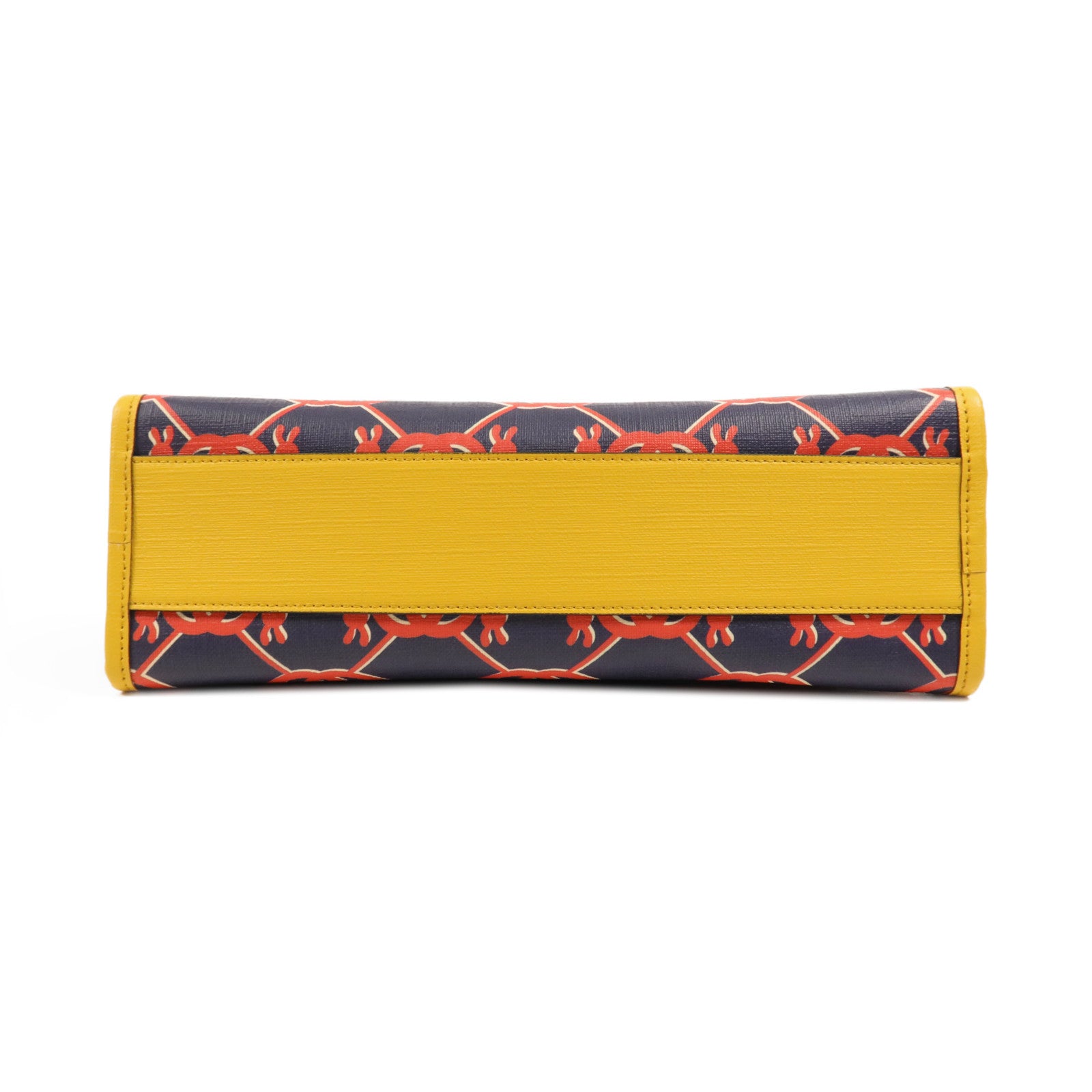 GUCCI 塗層帆布Childrens銀扣手挽袋