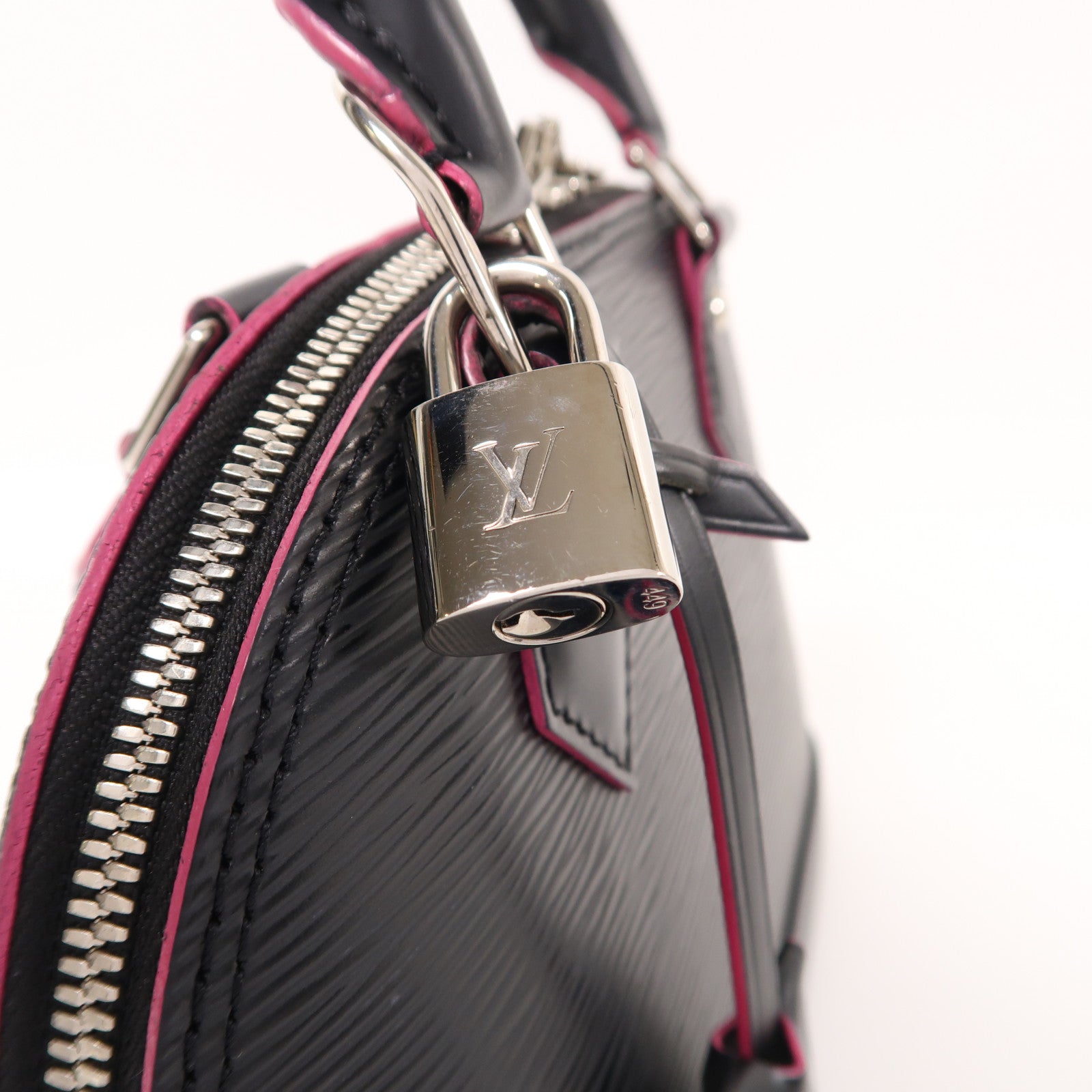 LOUIS VUITTON Epi Alma BB銀扣手挽肩背兩用袋