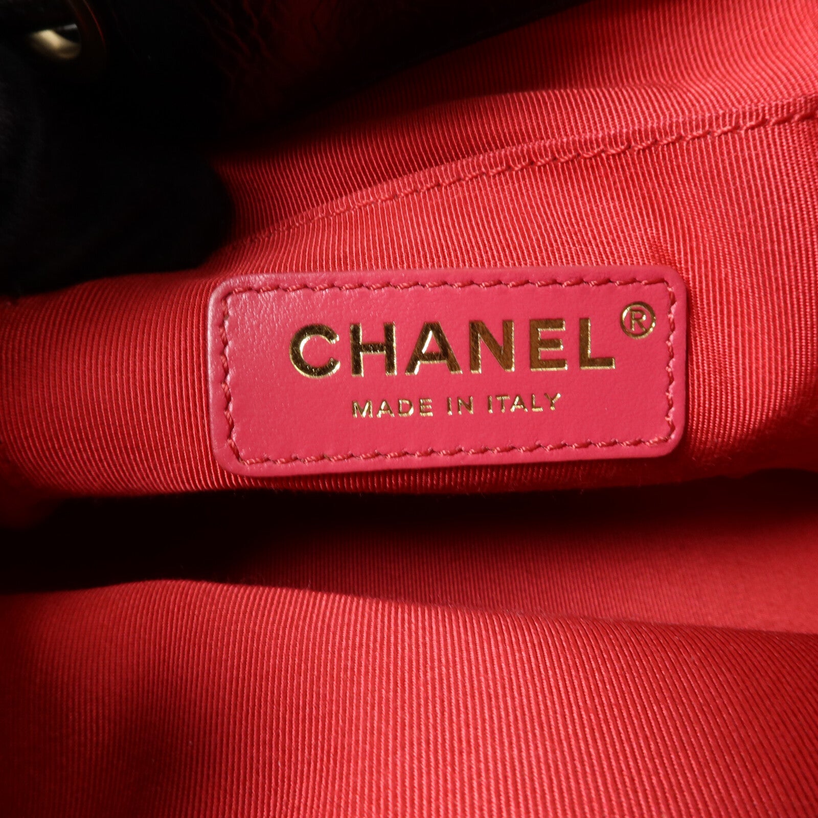 CHANEL 牛皮皮革Mini CC Drawstring Bucket Bag鏈帶肩背袋