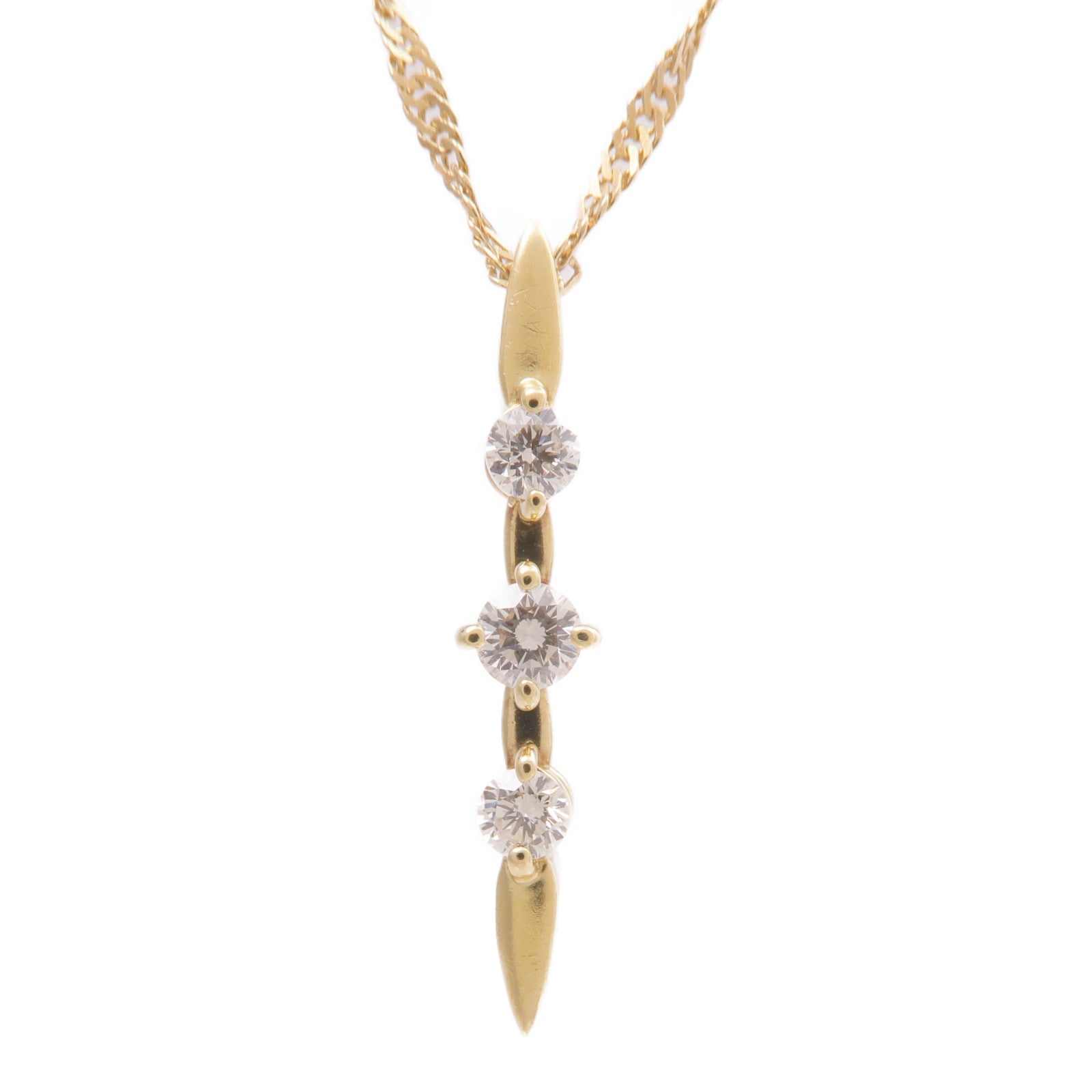 JEWELRY 【激減優惠】18K黃金Diamond Necklace鑽石項鍊