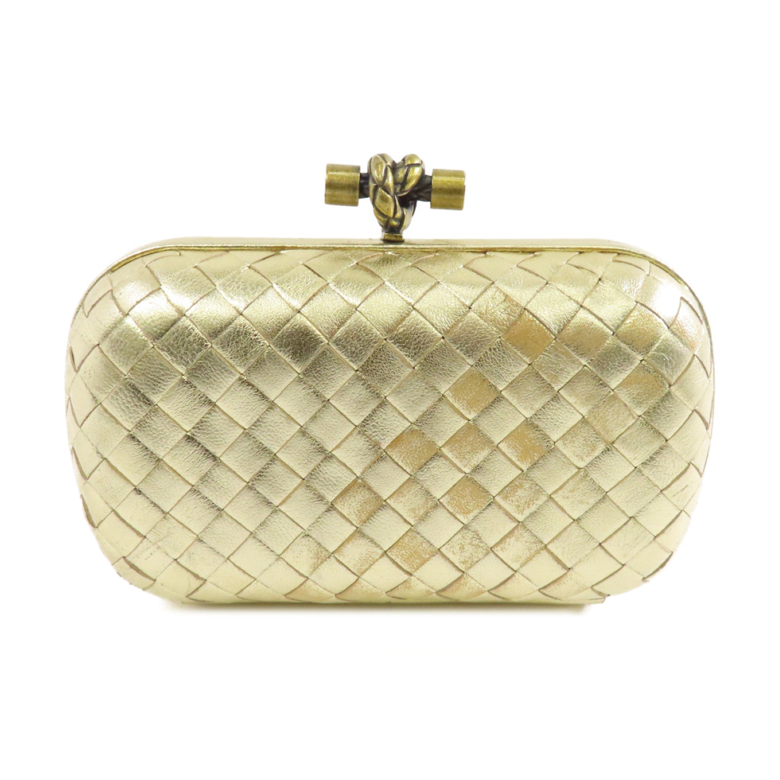 ⭐️BOTTEGA VENETA 95×150 タオル⭐️ ✨激安サマー特価✨ BOTTEGA VENETA 織紋皮革Clutch Bag金扣手拿包金色– Brand Off