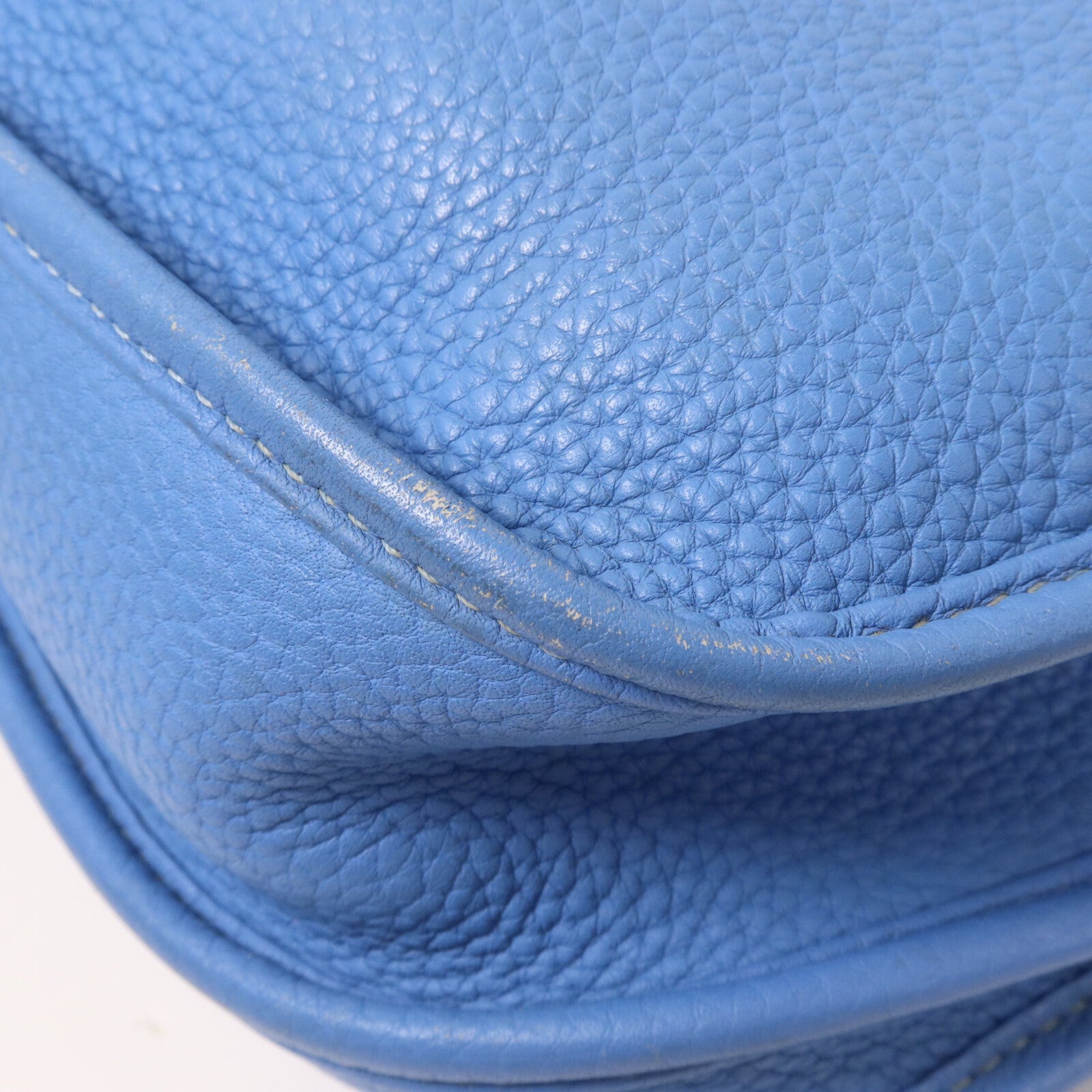 HERMES Clemence皮革Evelyne PM 肩背袋Bleu Paradis