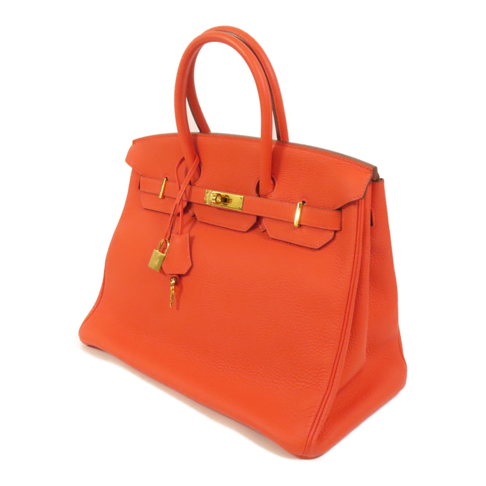 HERMES Togo皮革Birkin 35金扣手挽袋Capucine
