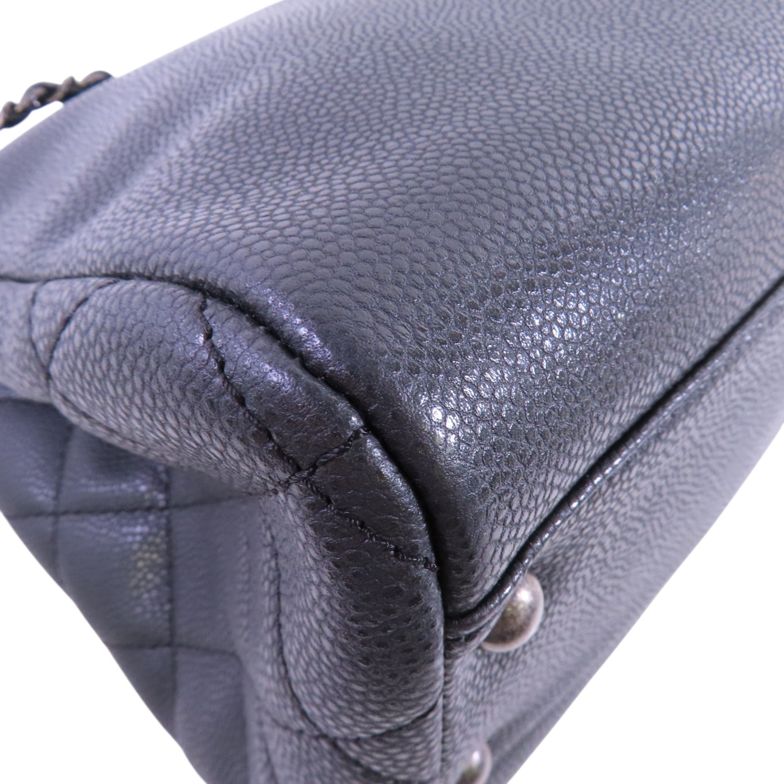 CHANEL 牛皮皮革Chain Tote Bag鏈帶肩背袋