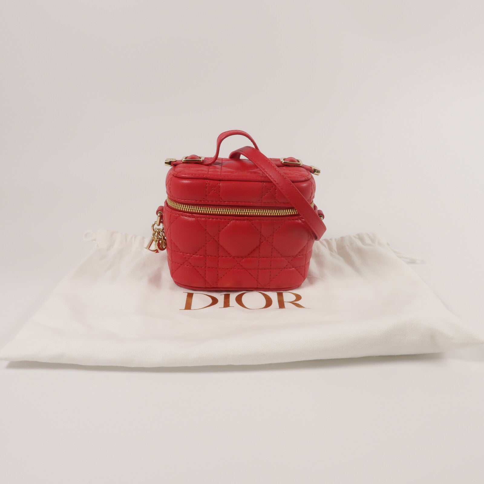 Dior 羊皮皮革Lady Dior Vanity手挽肩背兩用袋