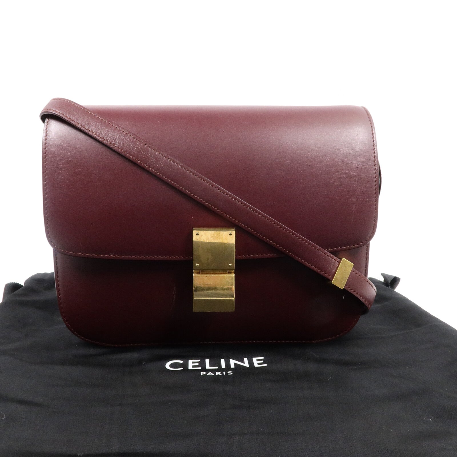 CELINE 牛皮皮革Classic Box Medium肩背袋