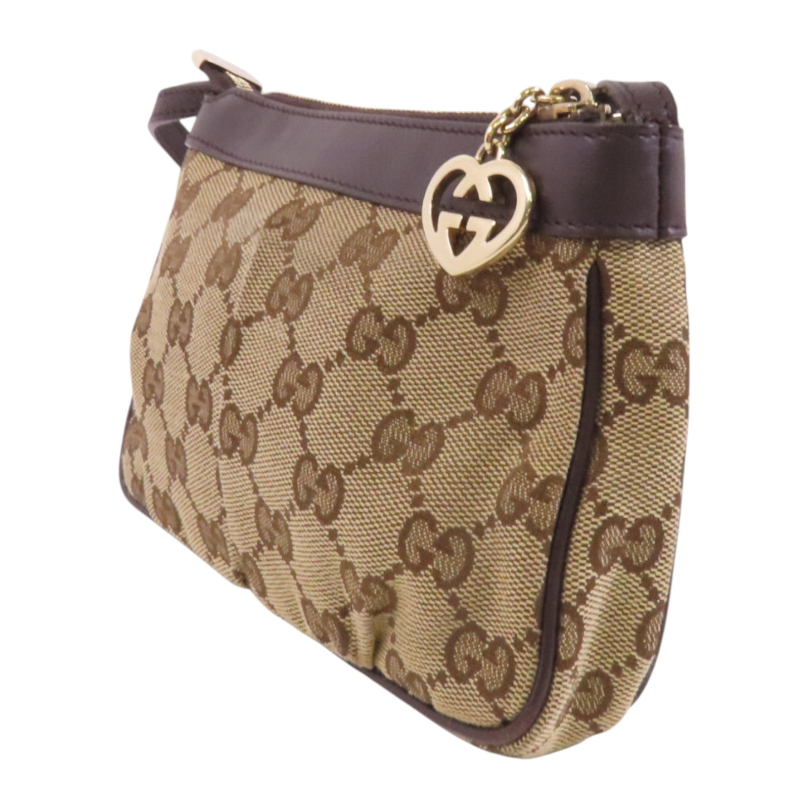 GUCCI GG帆布Mini Shoulder Bag金扣肩背袋