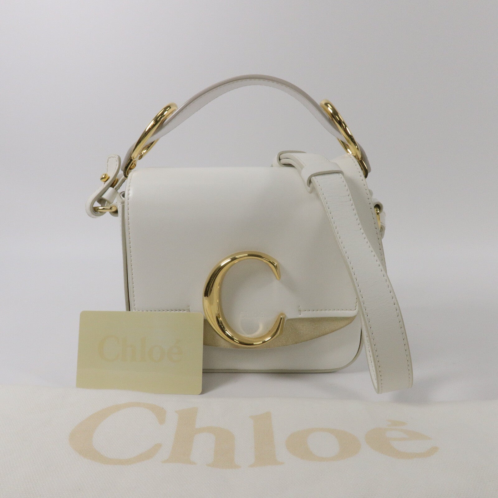 Chloe 牛皮皮革Mini Cloe C Bag手挽肩背兩用袋