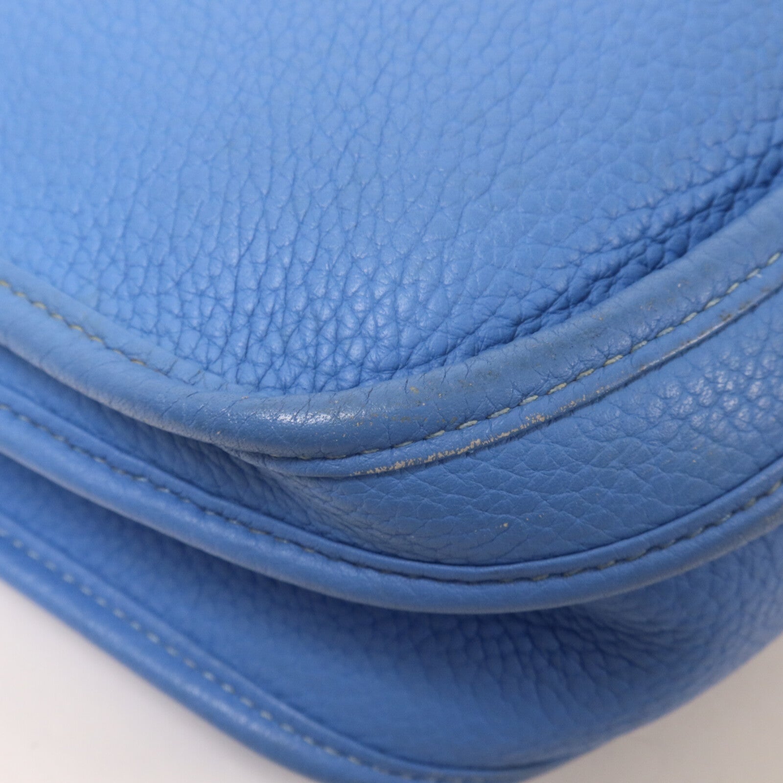 HERMES Clemence皮革Evelyne PM 肩背袋Bleu Paradis