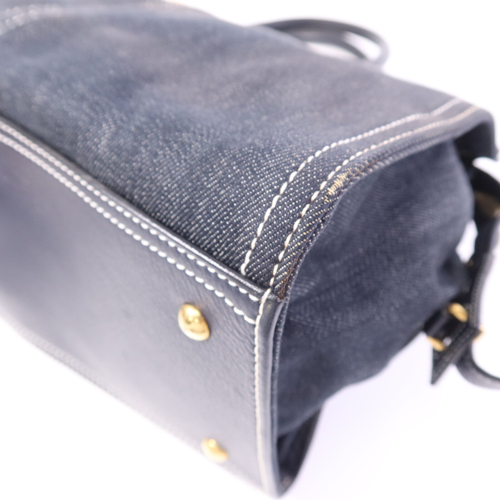 YVES SAINT LAURENT 牛仔布Cabas Chyc Handbag金扣手挽袋