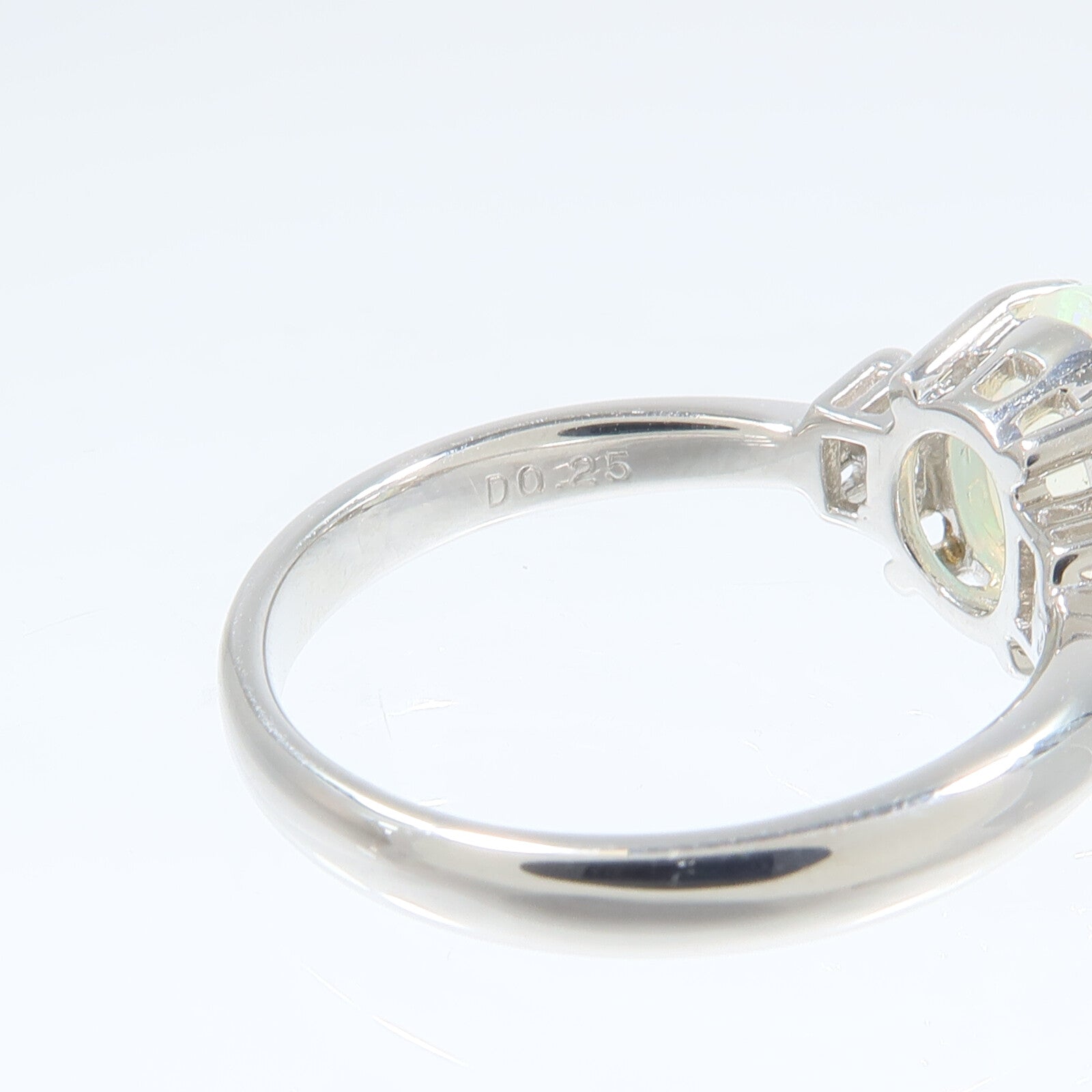 JEWELRY PT900鉑金Opal Diamond Ring蛋白石/鑽石戒指