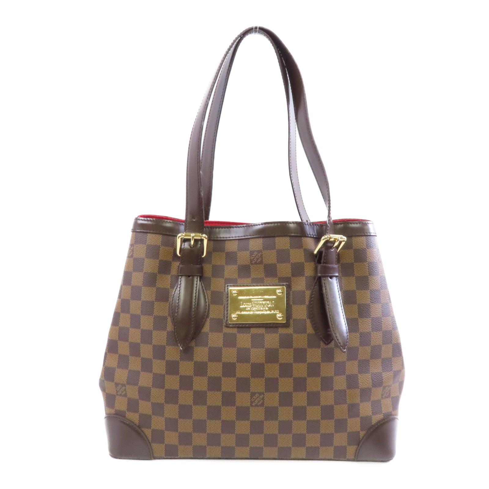 LOUIS VUITTON 【激減優惠】Damier Hampstead GM金扣肩背袋啡色