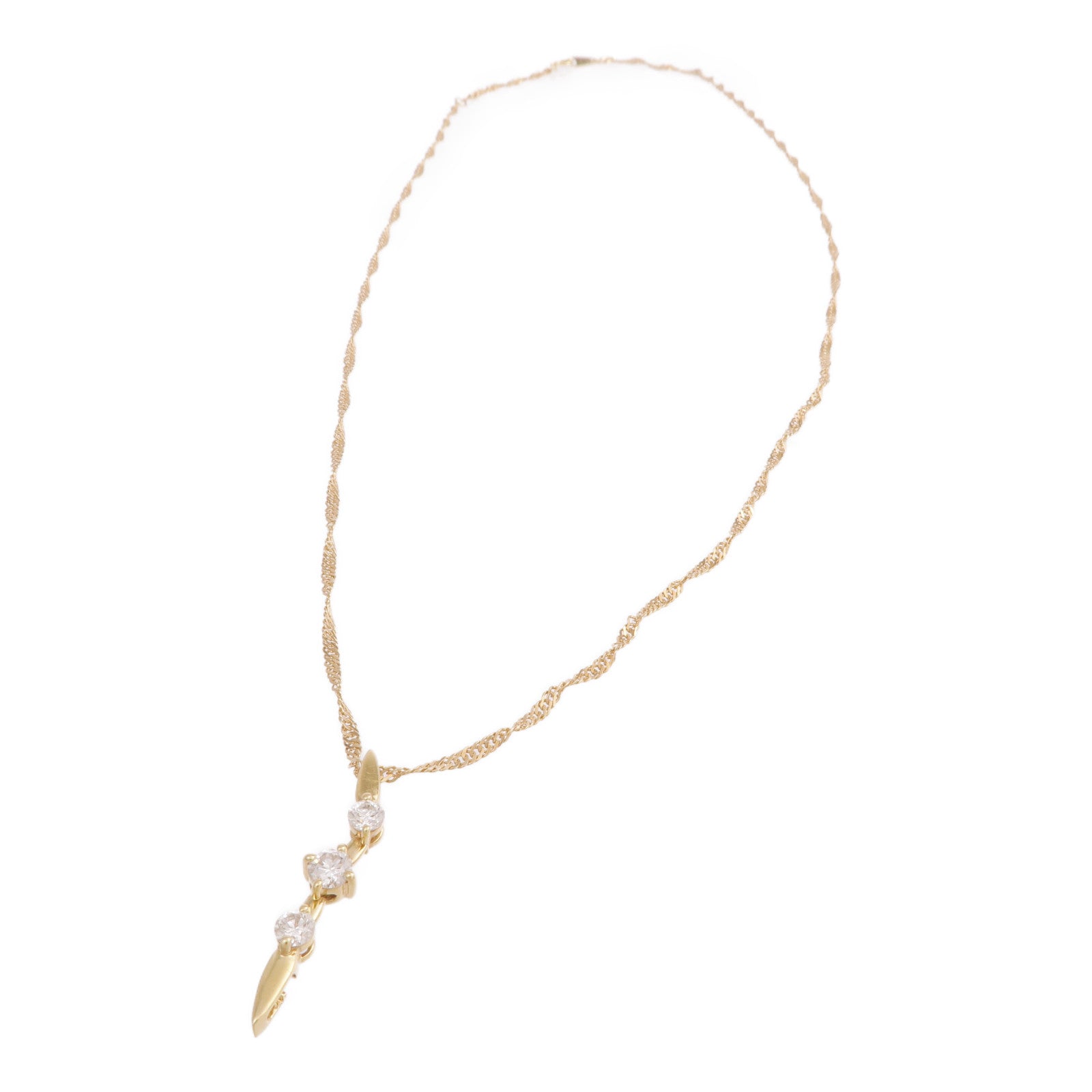 JEWELRY 【激減優惠】18K黃金Diamond Necklace鑽石項鍊