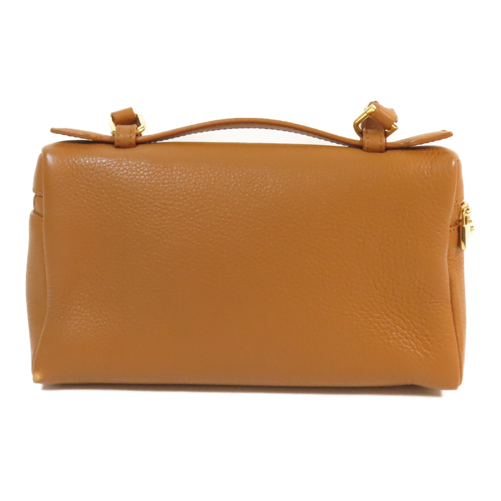 Loro Piana 牛皮皮革L19金扣手挽肩背兩用袋