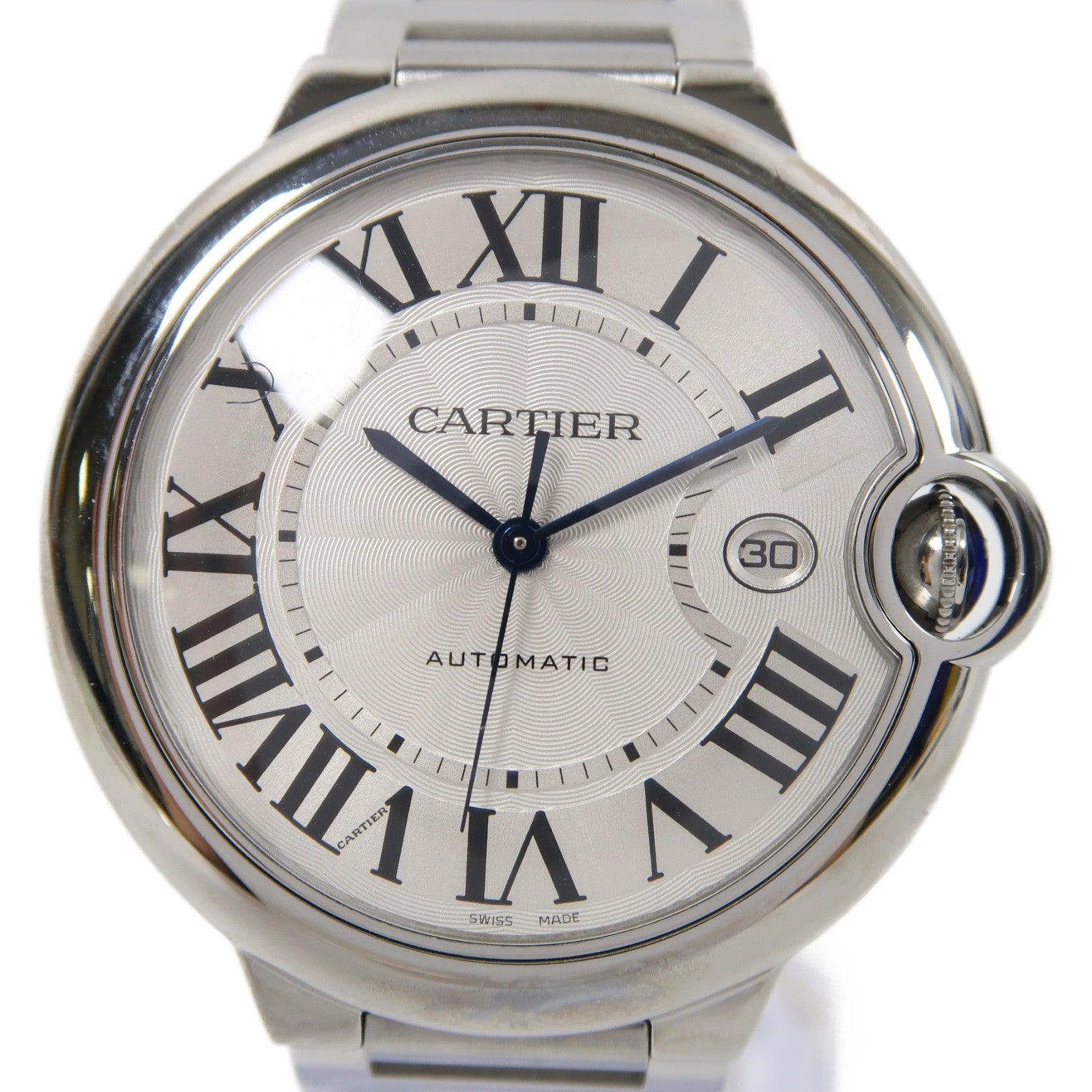 CARTIER Ballon Blue不鏽鋼手錶自動機芯銀色