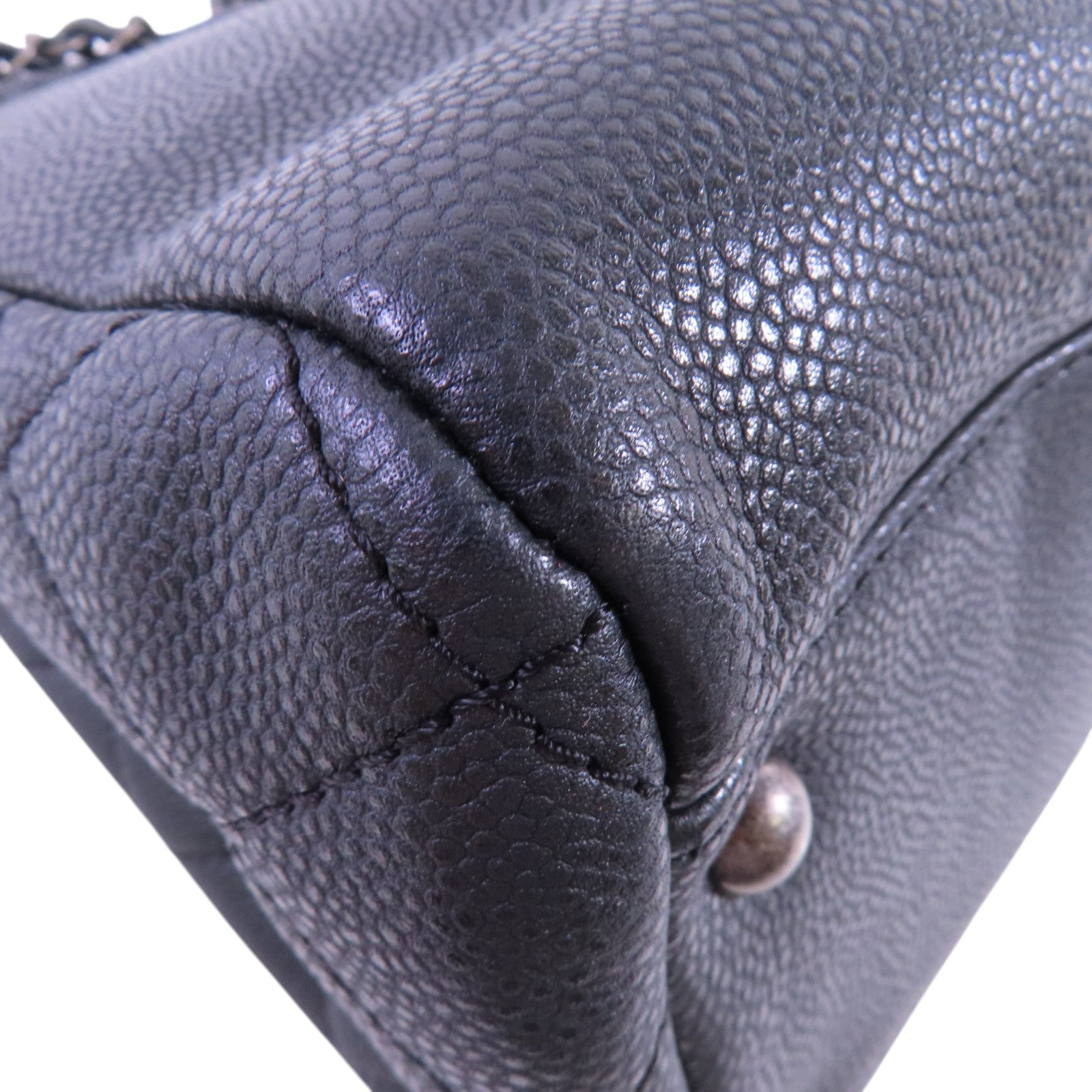 CHANEL 牛皮皮革Chain Tote Bag鏈帶肩背袋