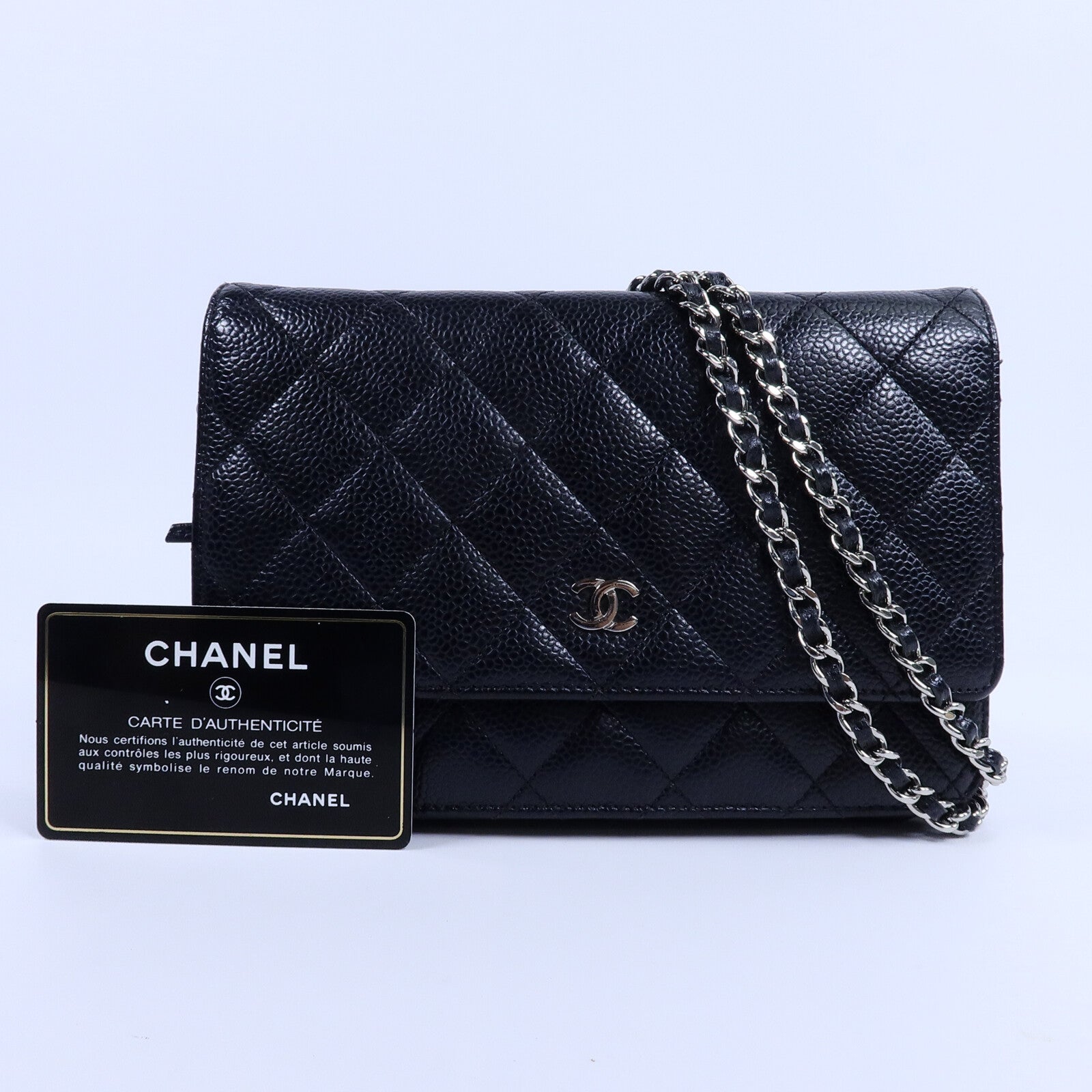 CHANEL 牛皮皮革WOC Wallet On Chain鏈帶肩背袋