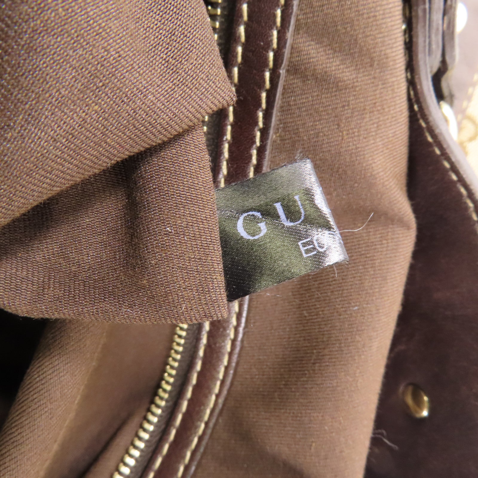 GUCCI 帆布Shoulder Bag金扣肩背袋