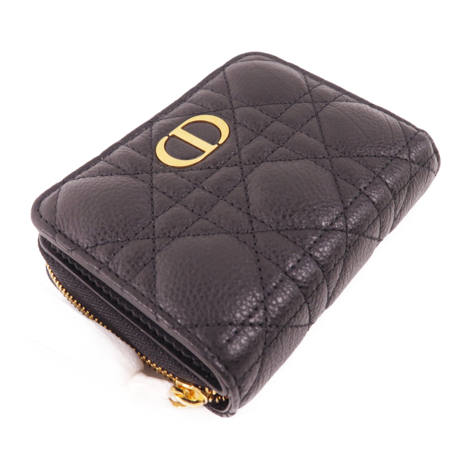 Dior 牛皮皮革Caro Scarlet金扣錢包