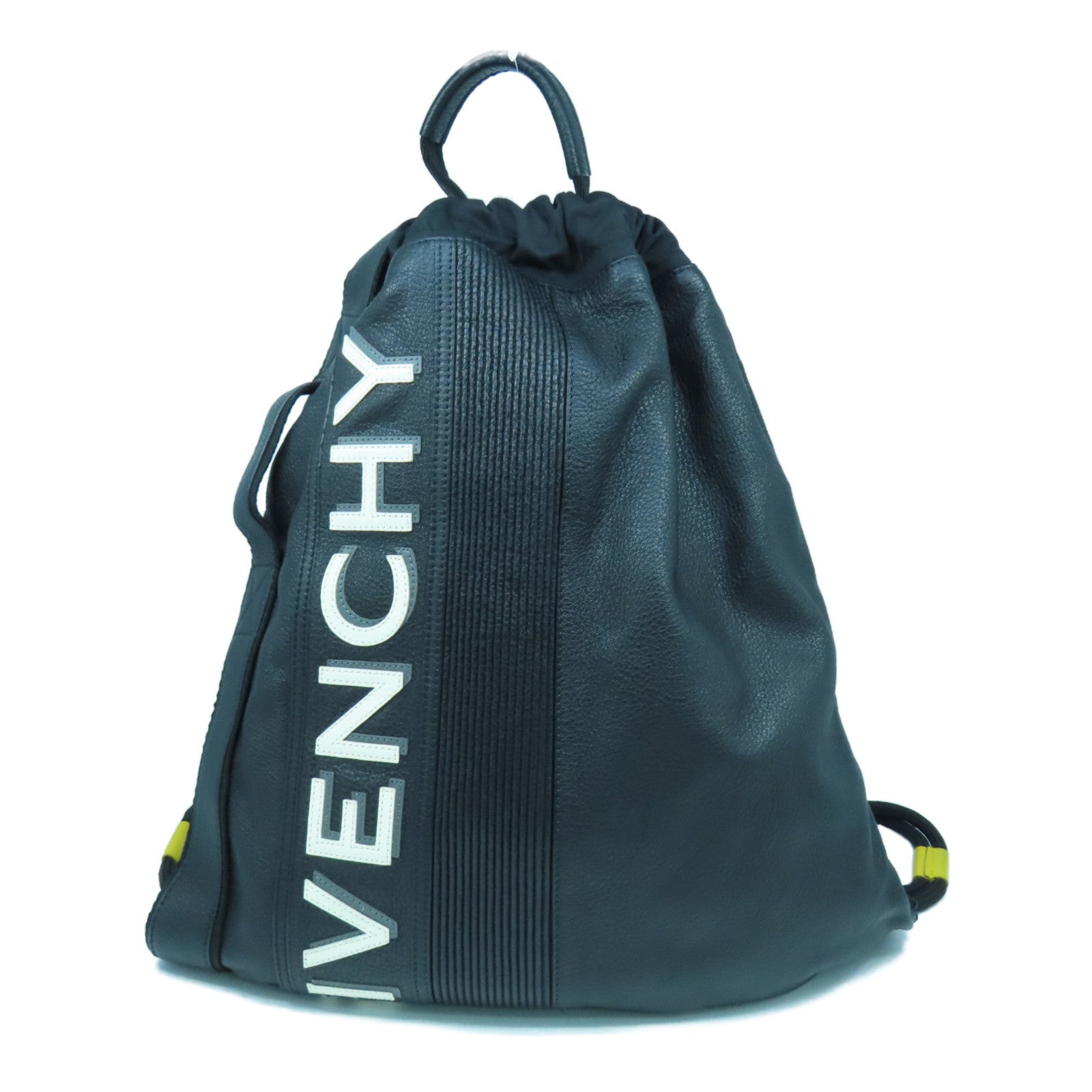 GIVENCHY 【激減優惠】牛皮皮革/尼龍Backpack銀扣背包黑色