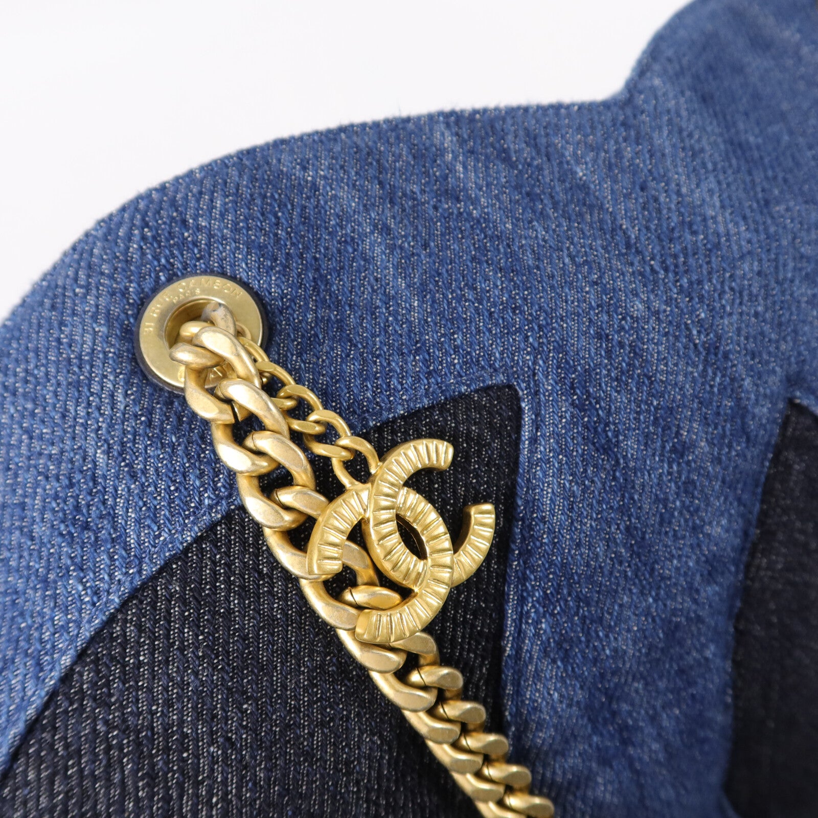 CHANEL 牛仔布Shoulder Bag肩背袋