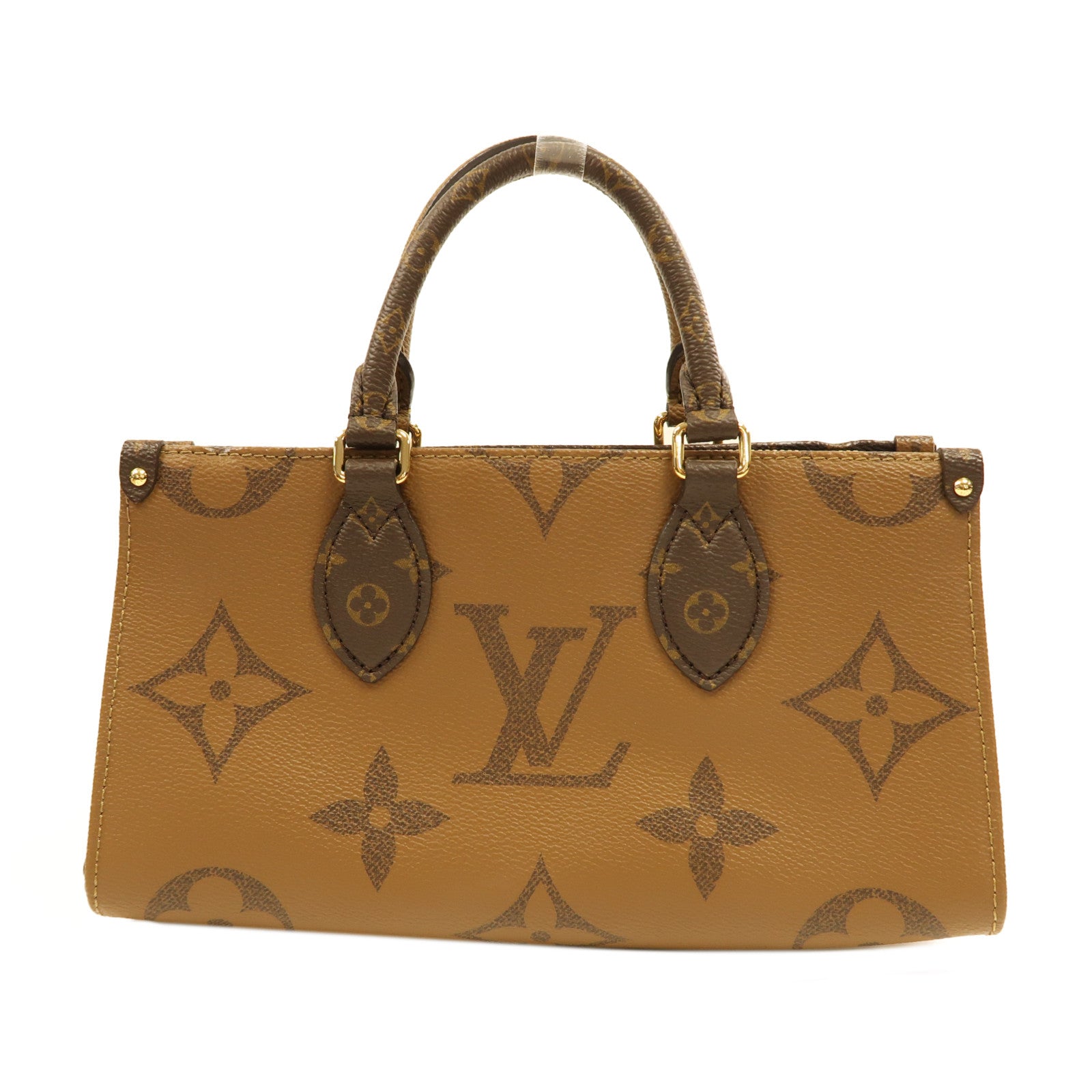 LOUIS VUITTON Monogram On The Go Eastwest金扣手挽肩背兩用袋啡色