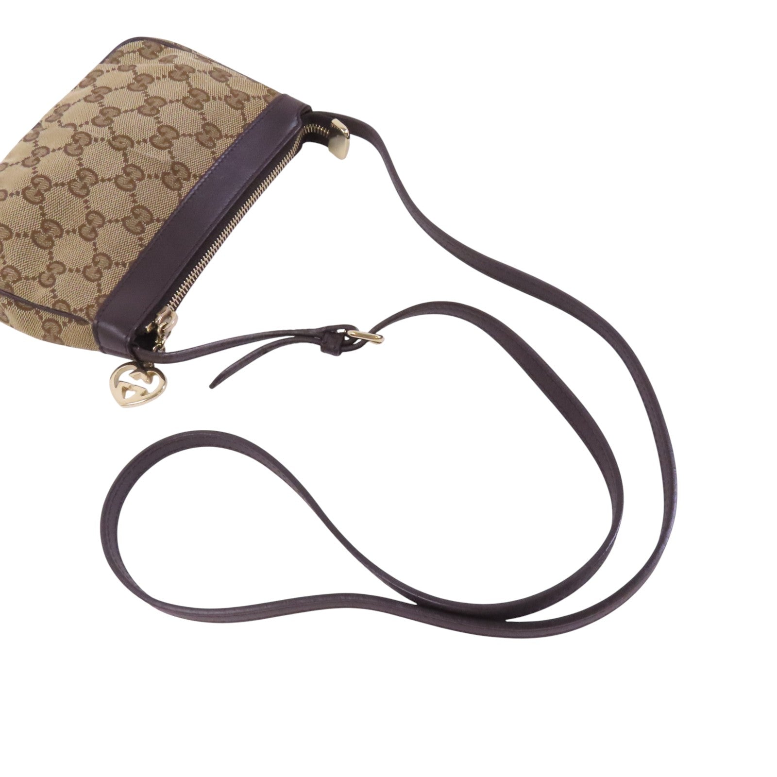 GUCCI GG帆布Mini Shoulder Bag金扣肩背袋