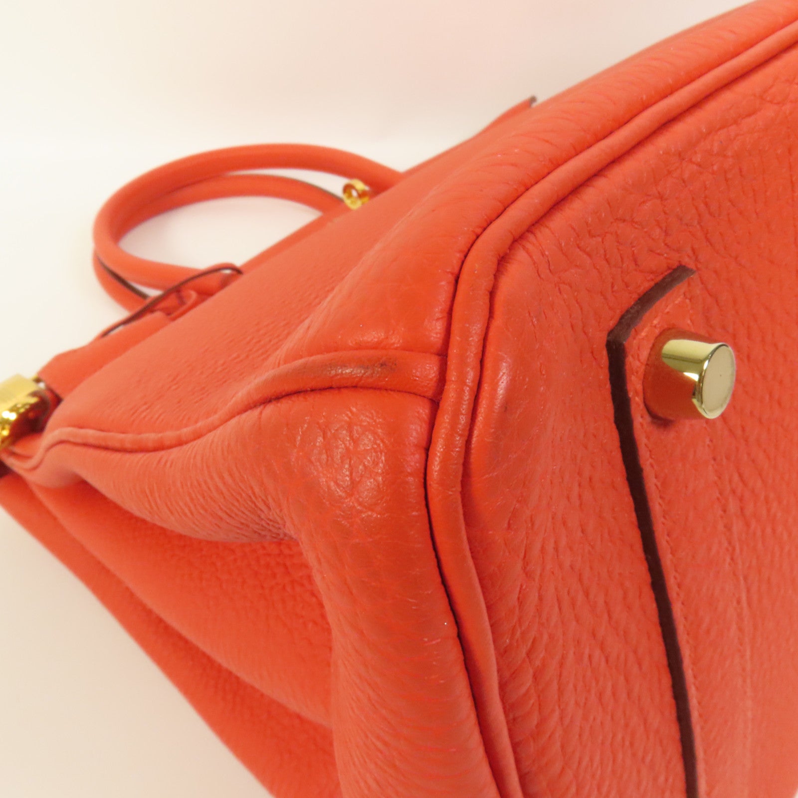 HERMES Togo皮革Birkin 35金扣手挽袋Capucine