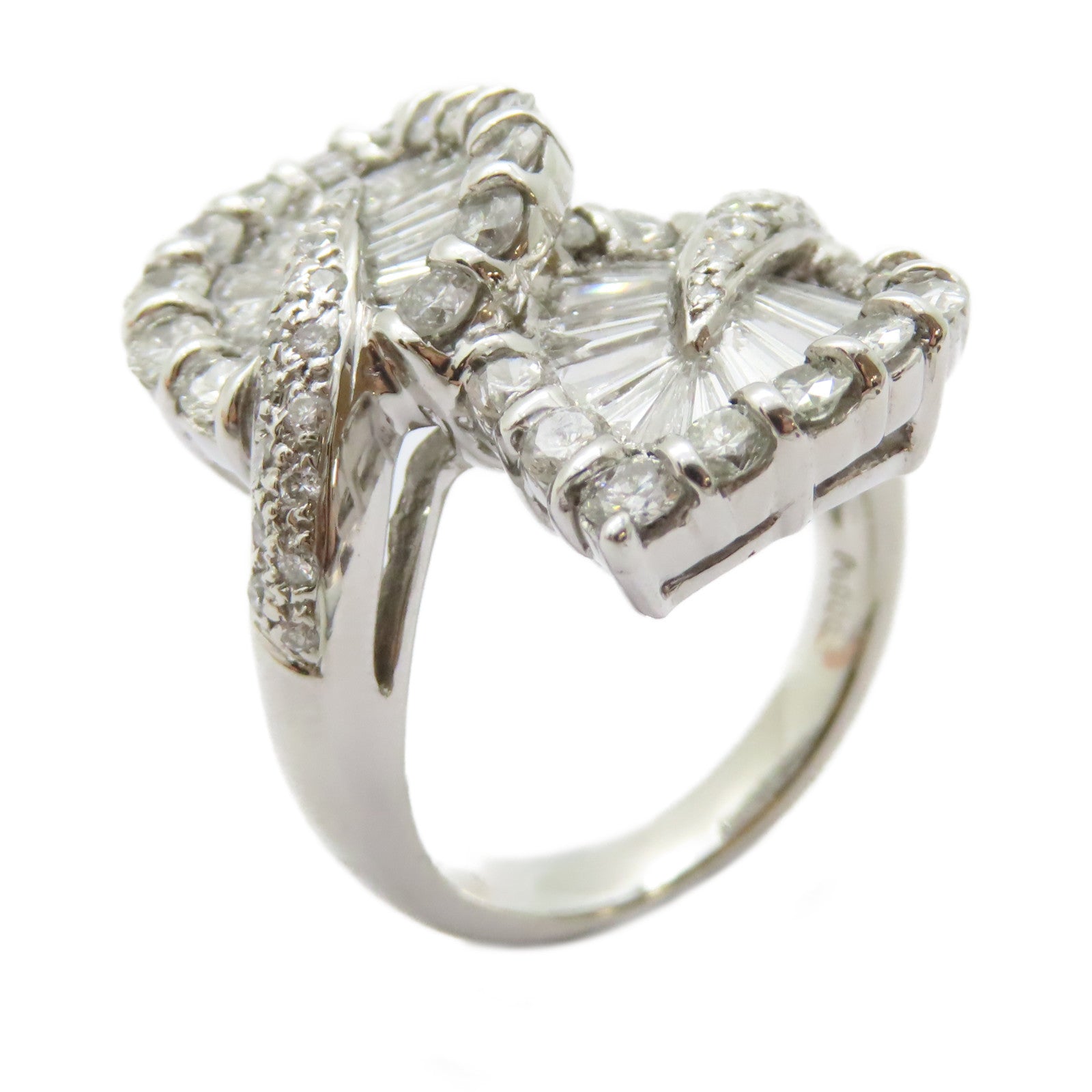 JEWELRY PT900鉑金Diamond Ring 2.66ct鑽石戒指US#5