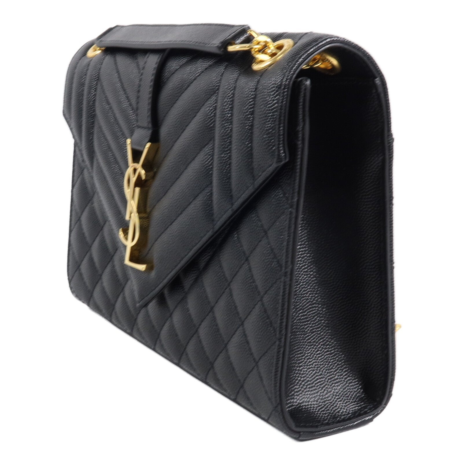 SAINT LAURENT 牛皮皮革Envelope Medium鏈帶肩背袋