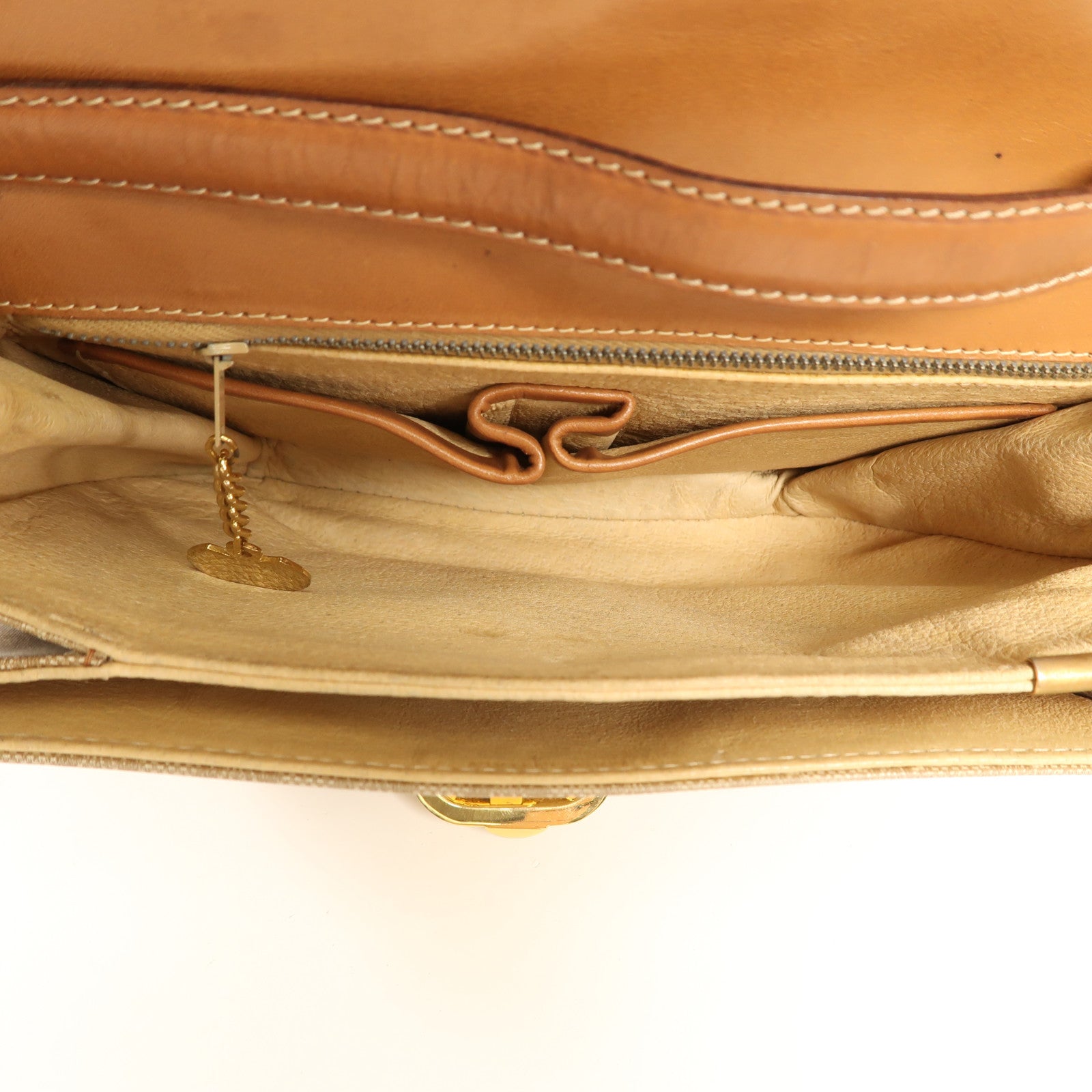 CELINE 牛皮皮革Vintage Crossbody Bag金扣肩背袋