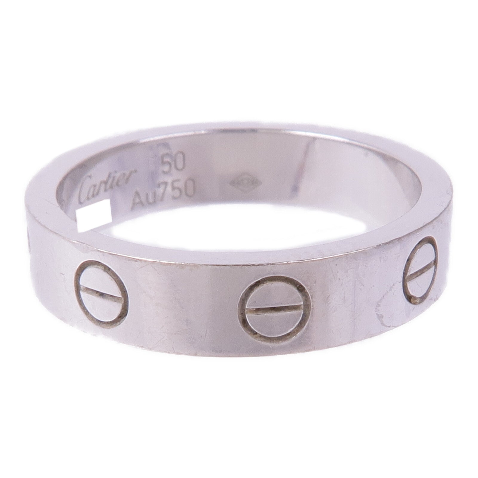 CARTIER 【激減優惠】18K白金Love Ring 1 Diamond鑽石戒指Cartier#50/US#5