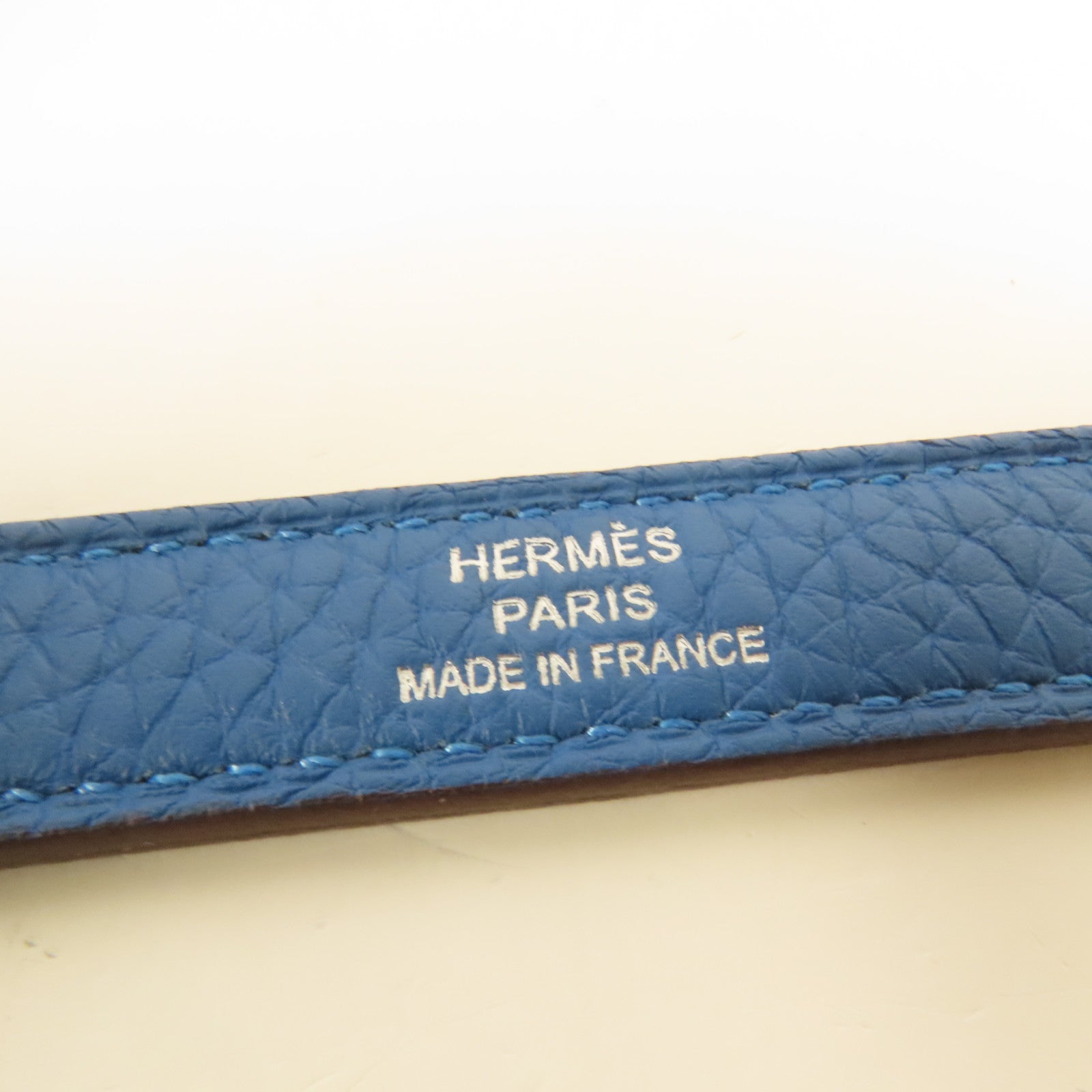 HERMES Clemence皮革Bolide 35銀扣手挽肩背兩用袋Bleu Izmir
