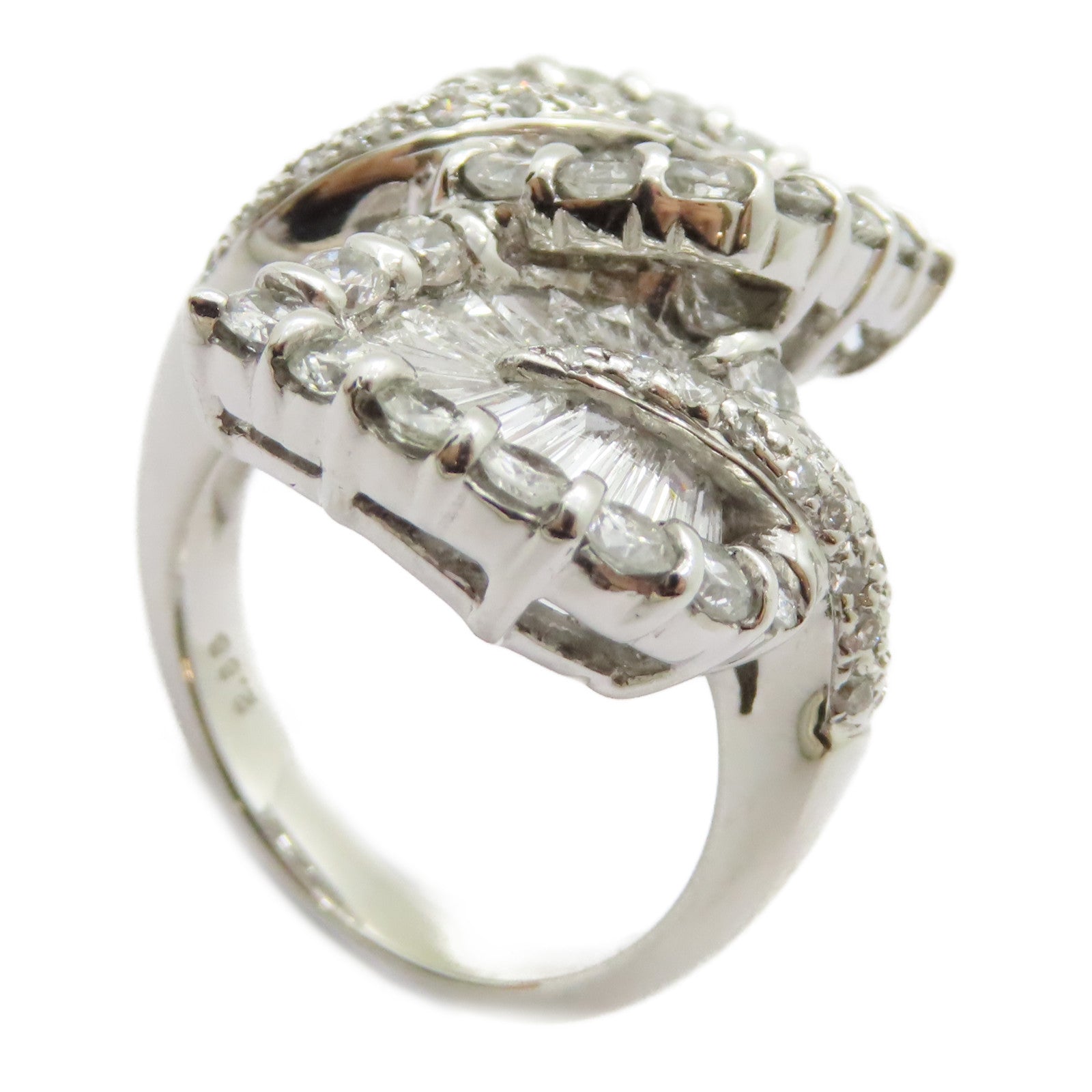 JEWELRY PT900鉑金Diamond Ring 2.66ct鑽石戒指US#5