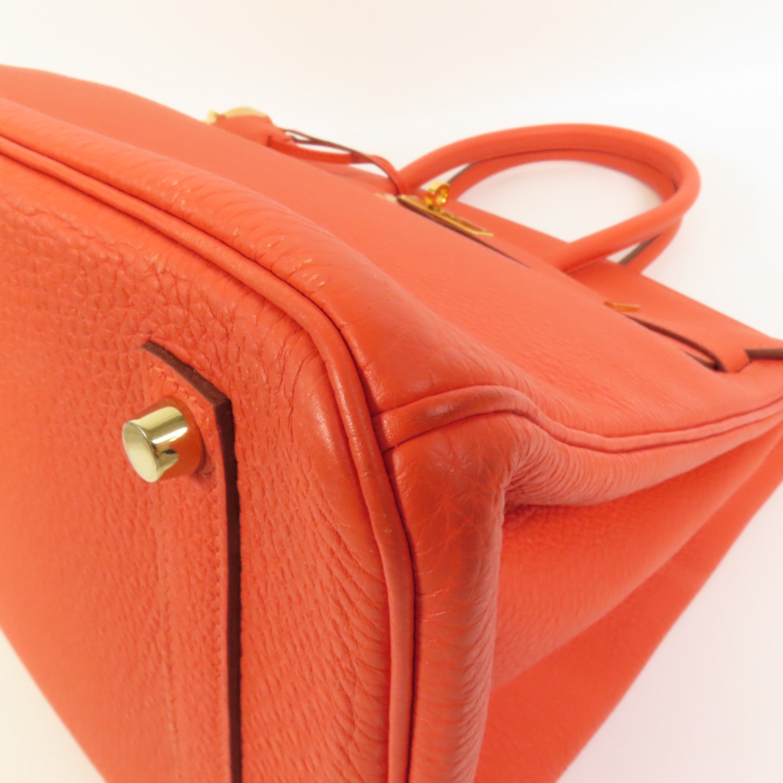 HERMES Togo皮革Birkin 35金扣手挽袋Capucine