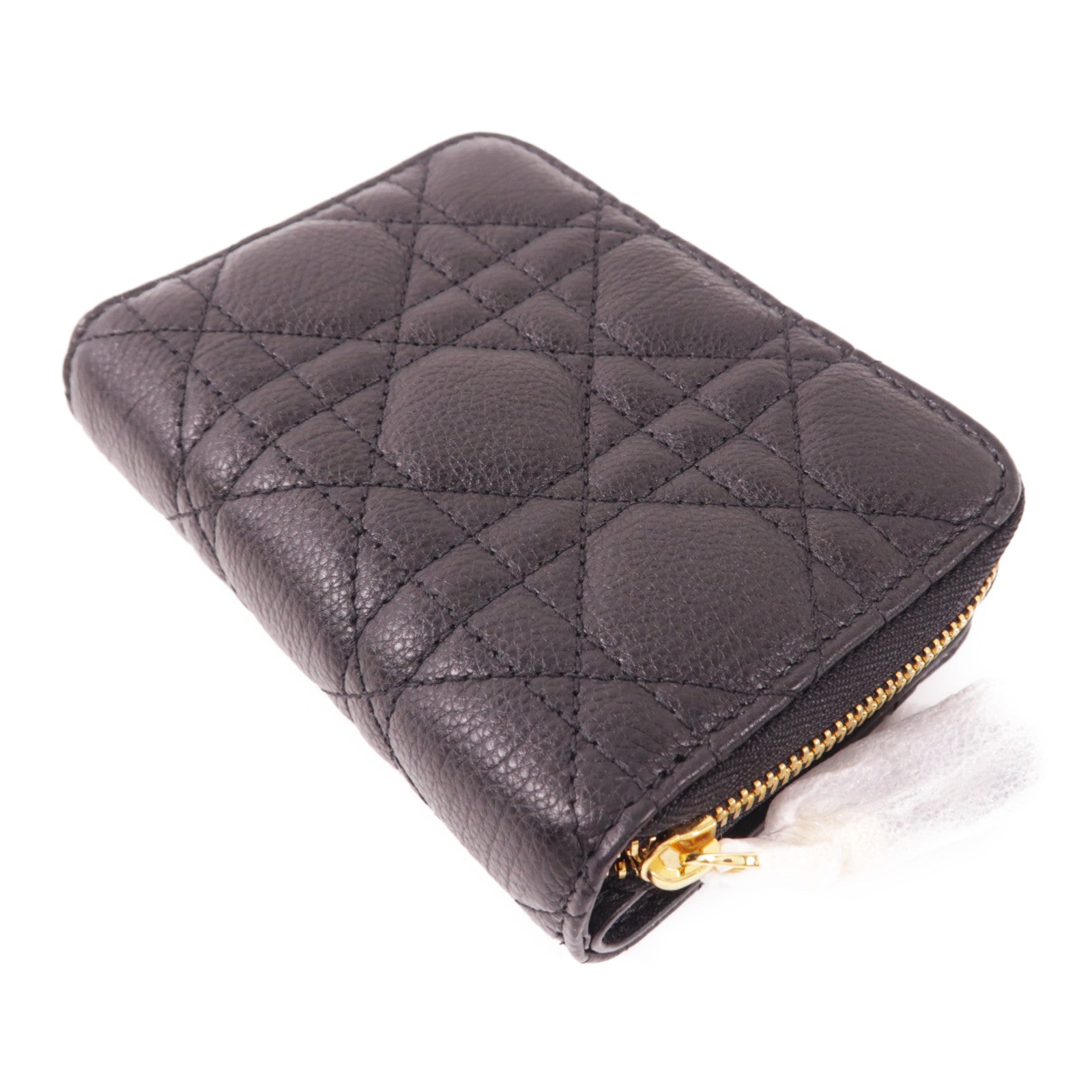 Dior 牛皮皮革Caro Scarlet金扣錢包