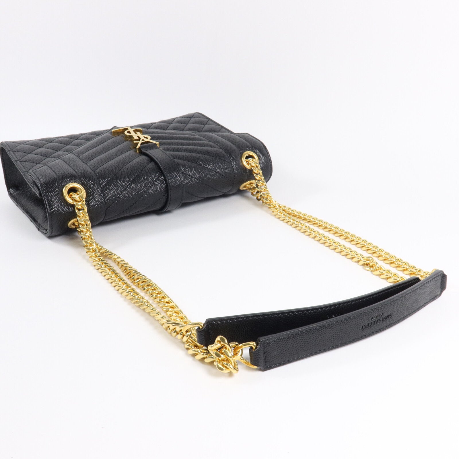 SAINT LAURENT 牛皮皮革Envelope Medium鏈帶肩背袋