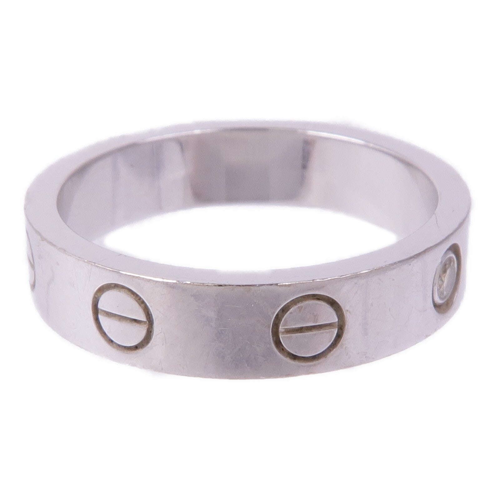 CARTIER 【激減優惠】18K白金Love Ring 1 Diamond鑽石戒指Cartier#50/US#5