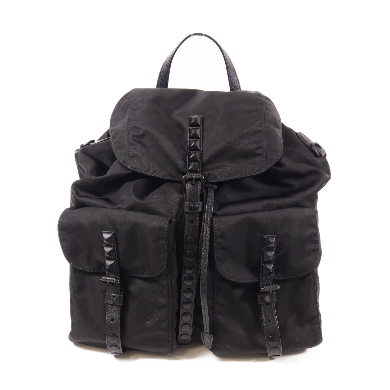 PRADA 尼龍Backpack銀扣背包