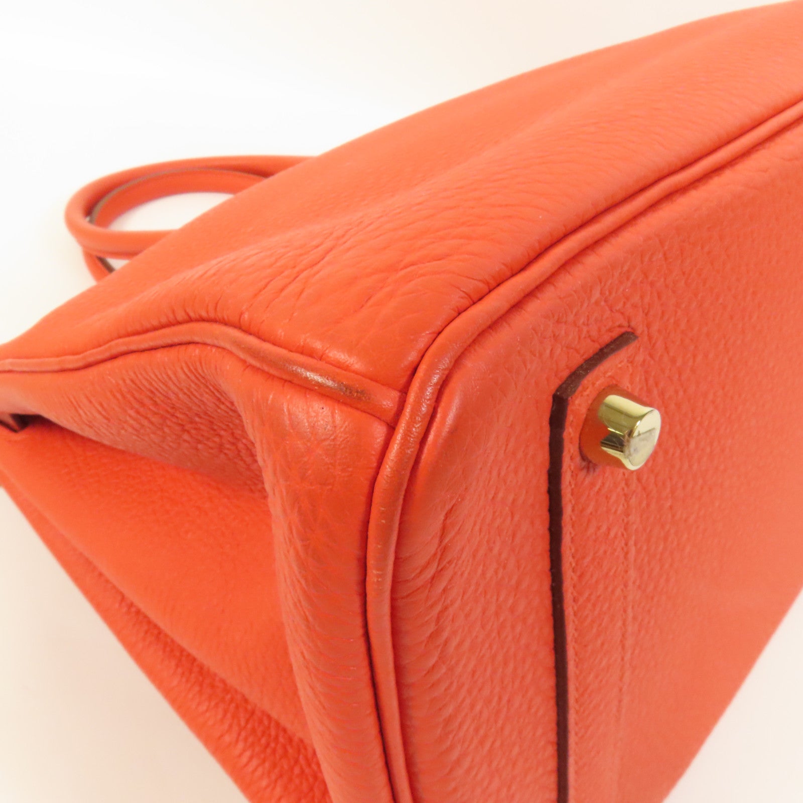 HERMES Togo皮革Birkin 35金扣手挽袋Capucine