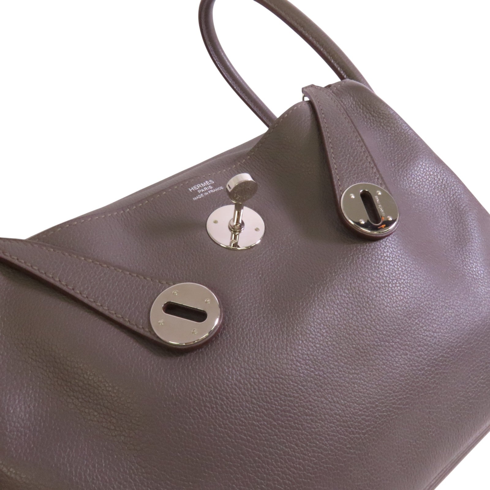 HERMES Evercolor皮革Lindy 26銀扣肩背袋