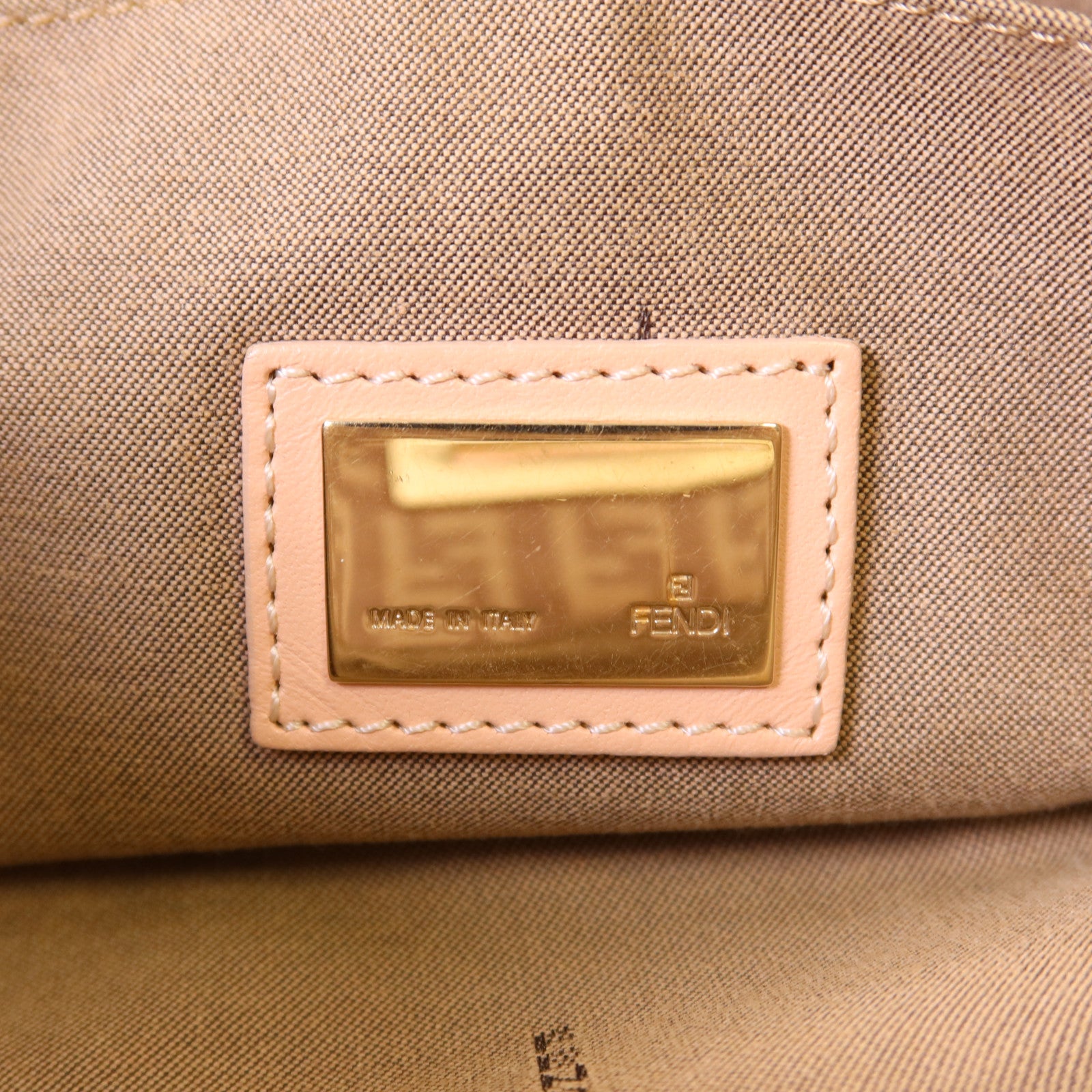 FENDI 帆布Tote Bag金扣手挽袋