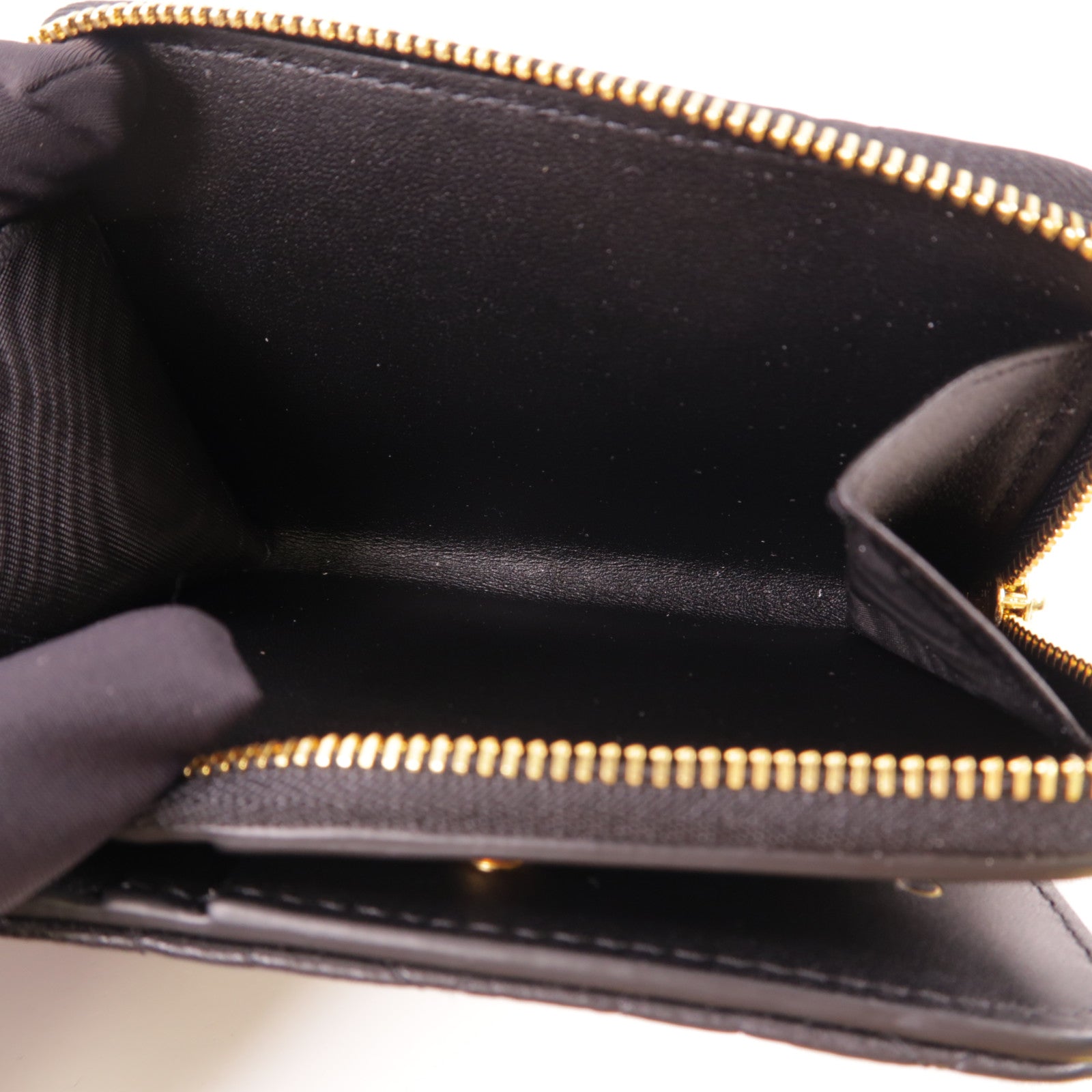 Dior 牛皮皮革Caro Scarlet金扣錢包